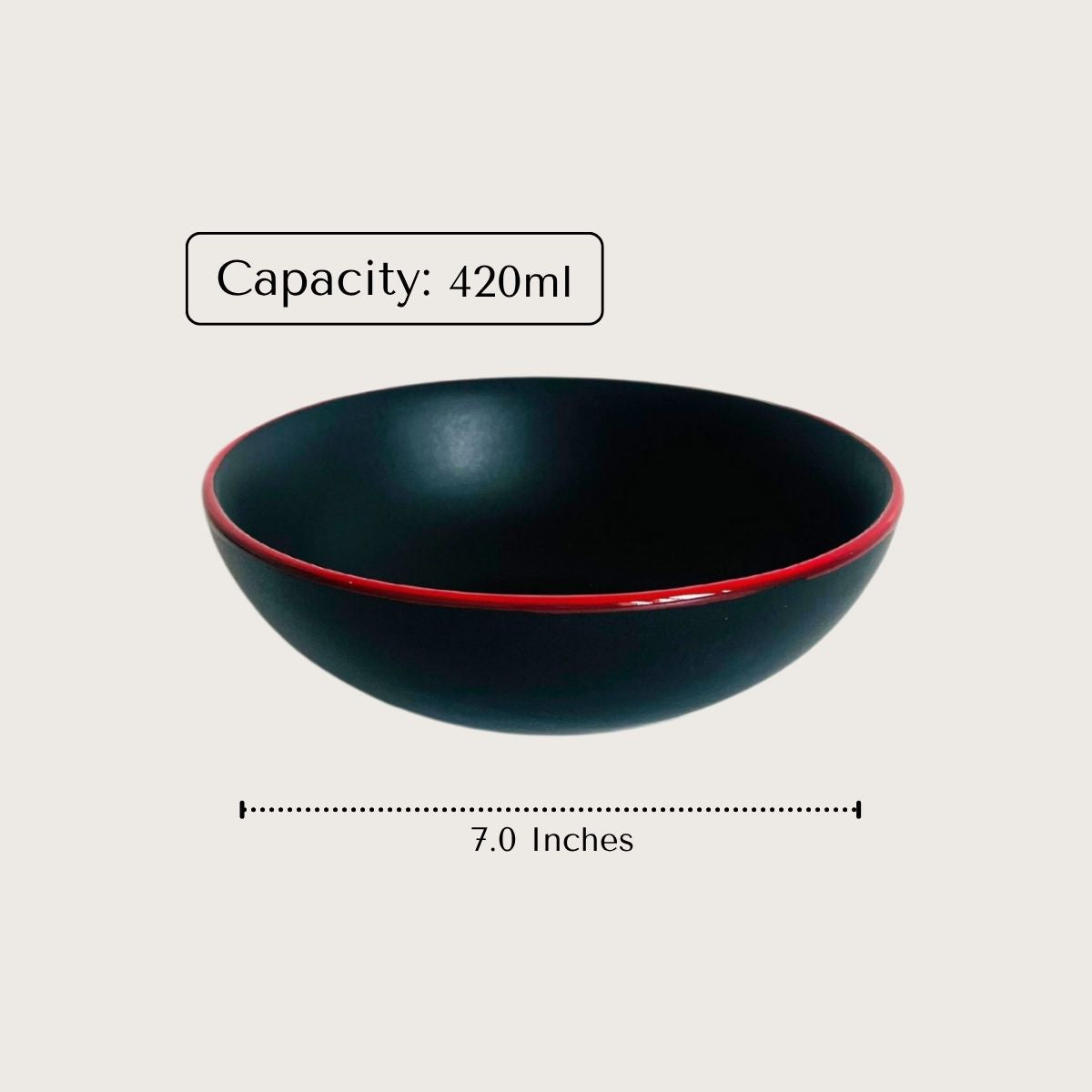 Crimson Edge Pasta Bowl (Set of 2)