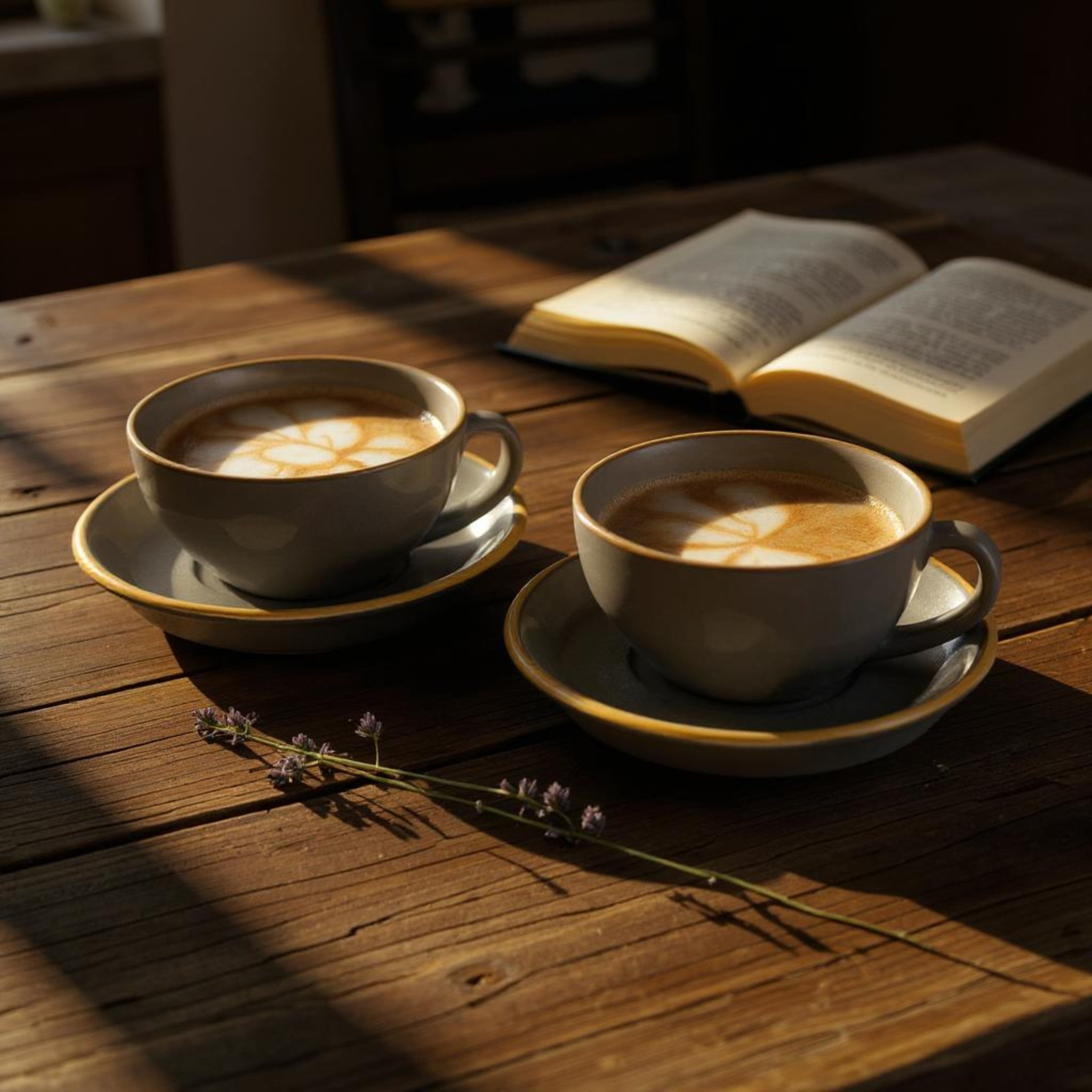 Stone and Sand Coffee Set (Set of 2)