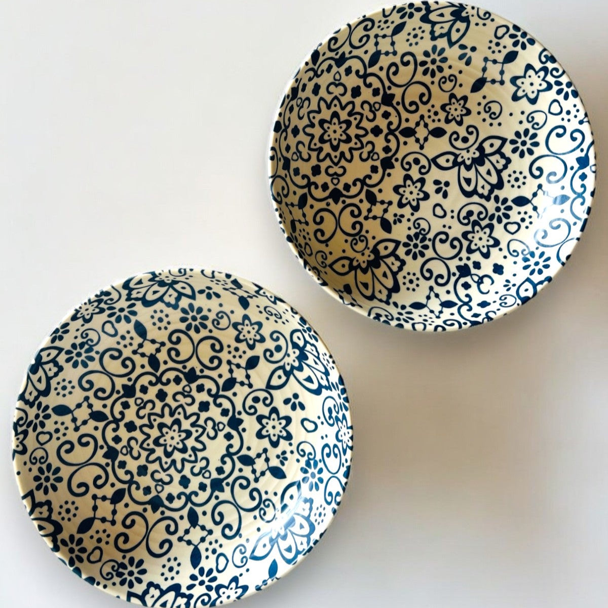 Blue Petal Rice Bowl (Set of 2)
