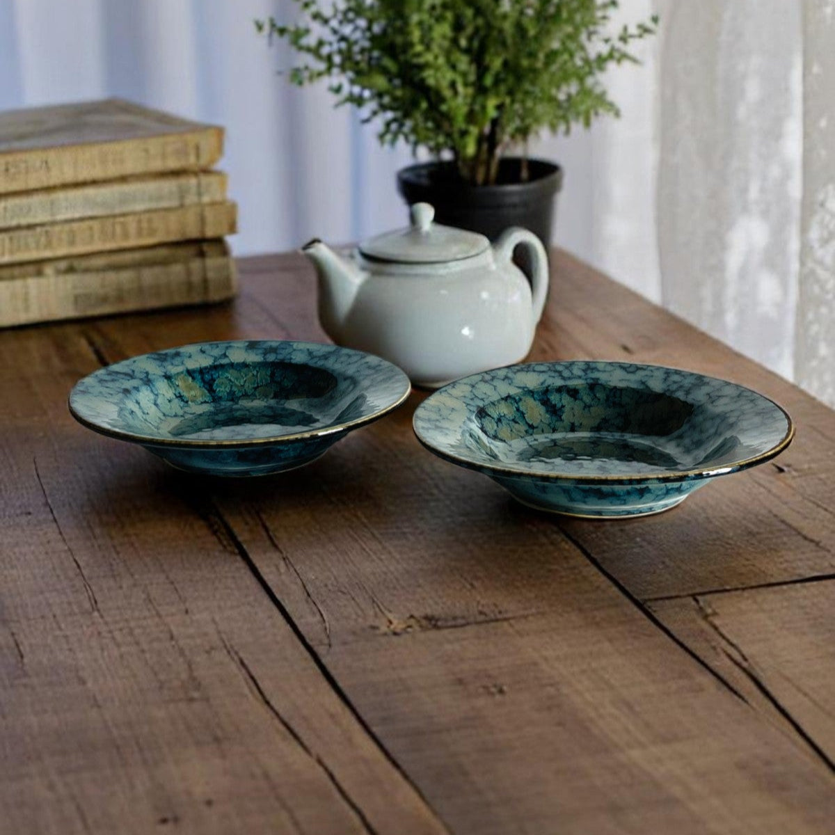 Azure Wave Pasta Plate (Set of 2)