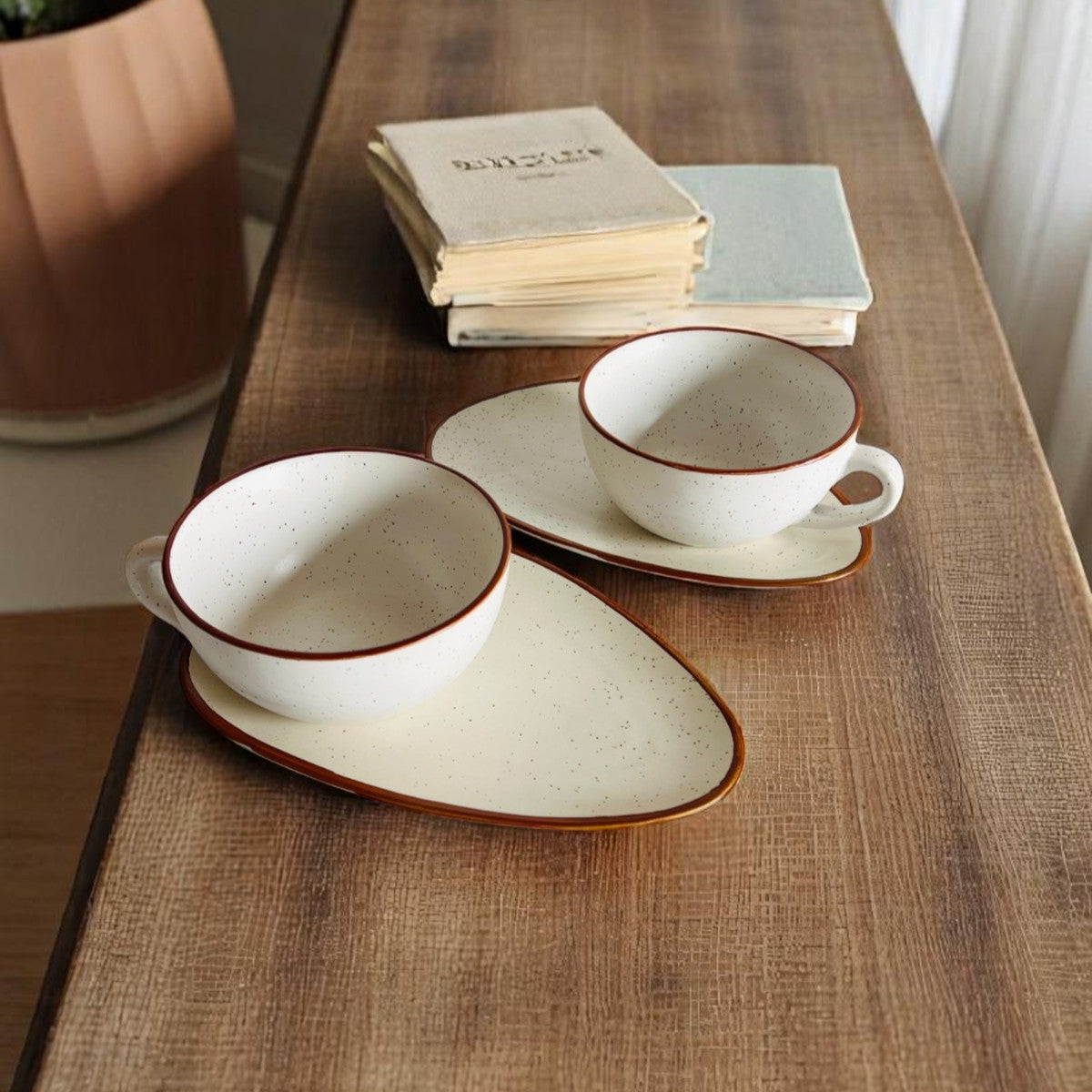 Almond and Ivory Soup Set (Set of 2)