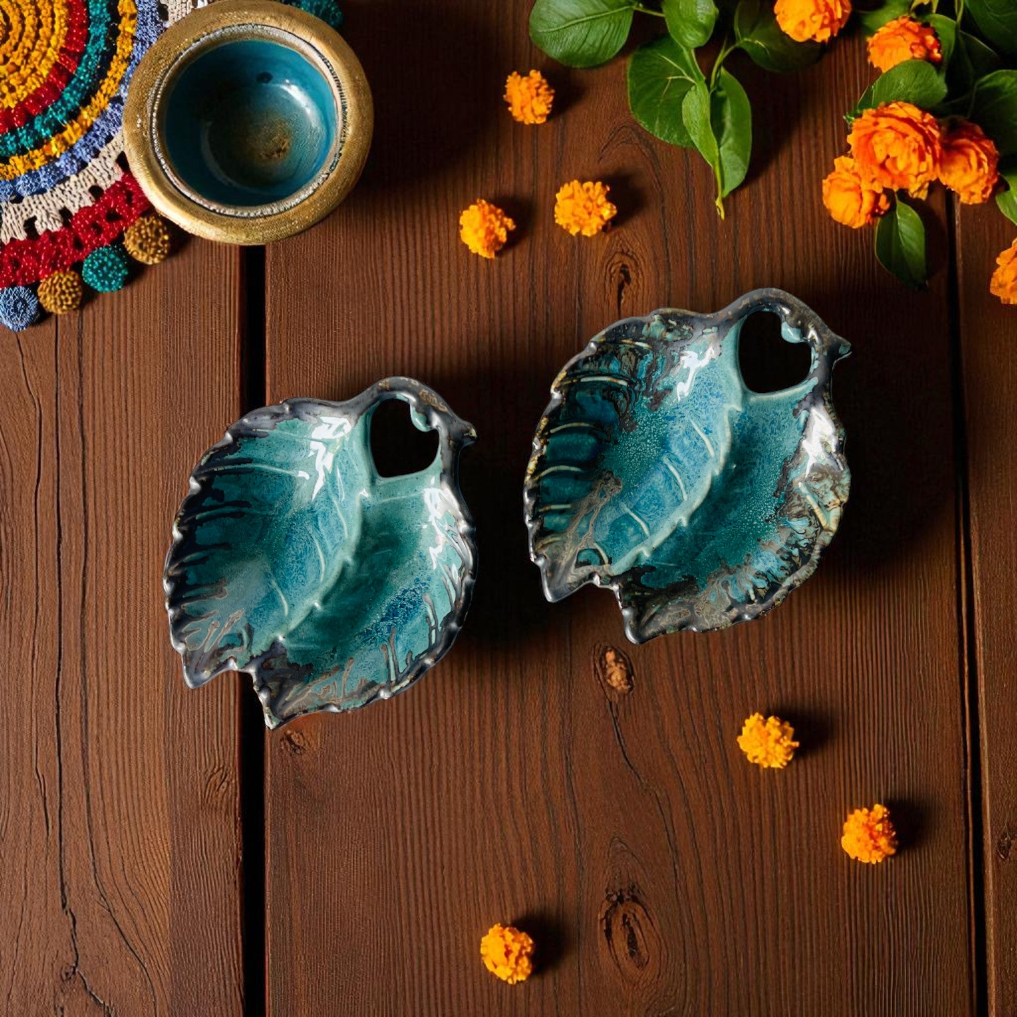 Roli Chawal Divided Tray (Set of 2)