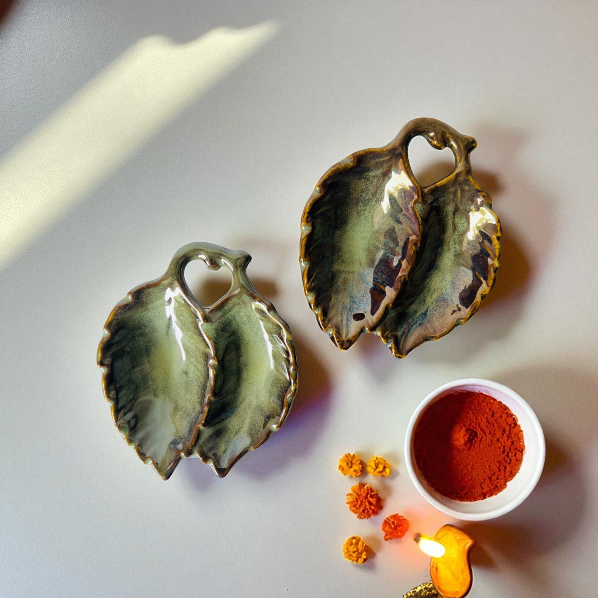 Roli Chawal Divided Tray (Set of 2)