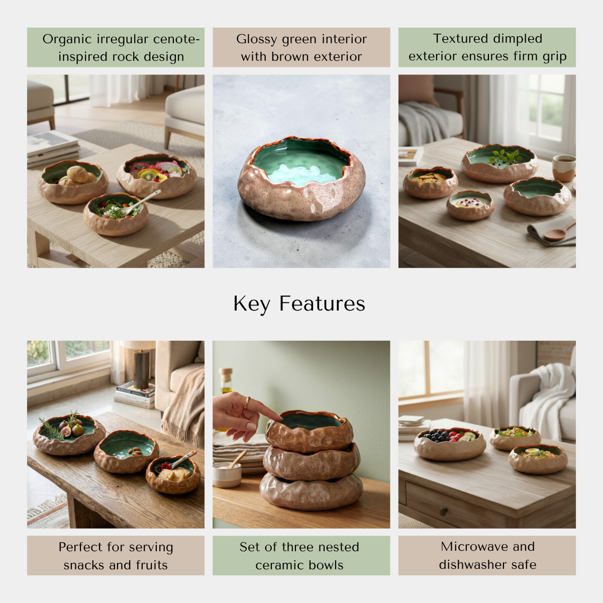 Cenote Bowls (Set of 3)