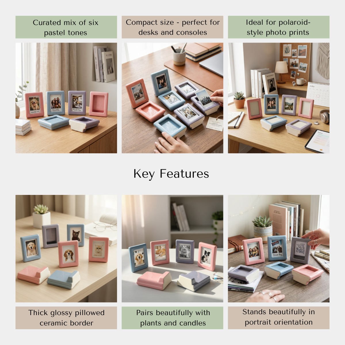 Polaroid Pastel Frames (Set of 6)