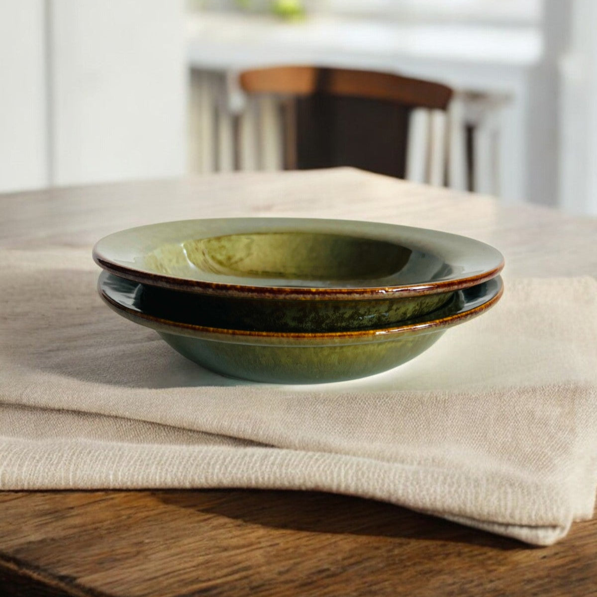 Olive Breeze Noodle Plate (Set of 2)