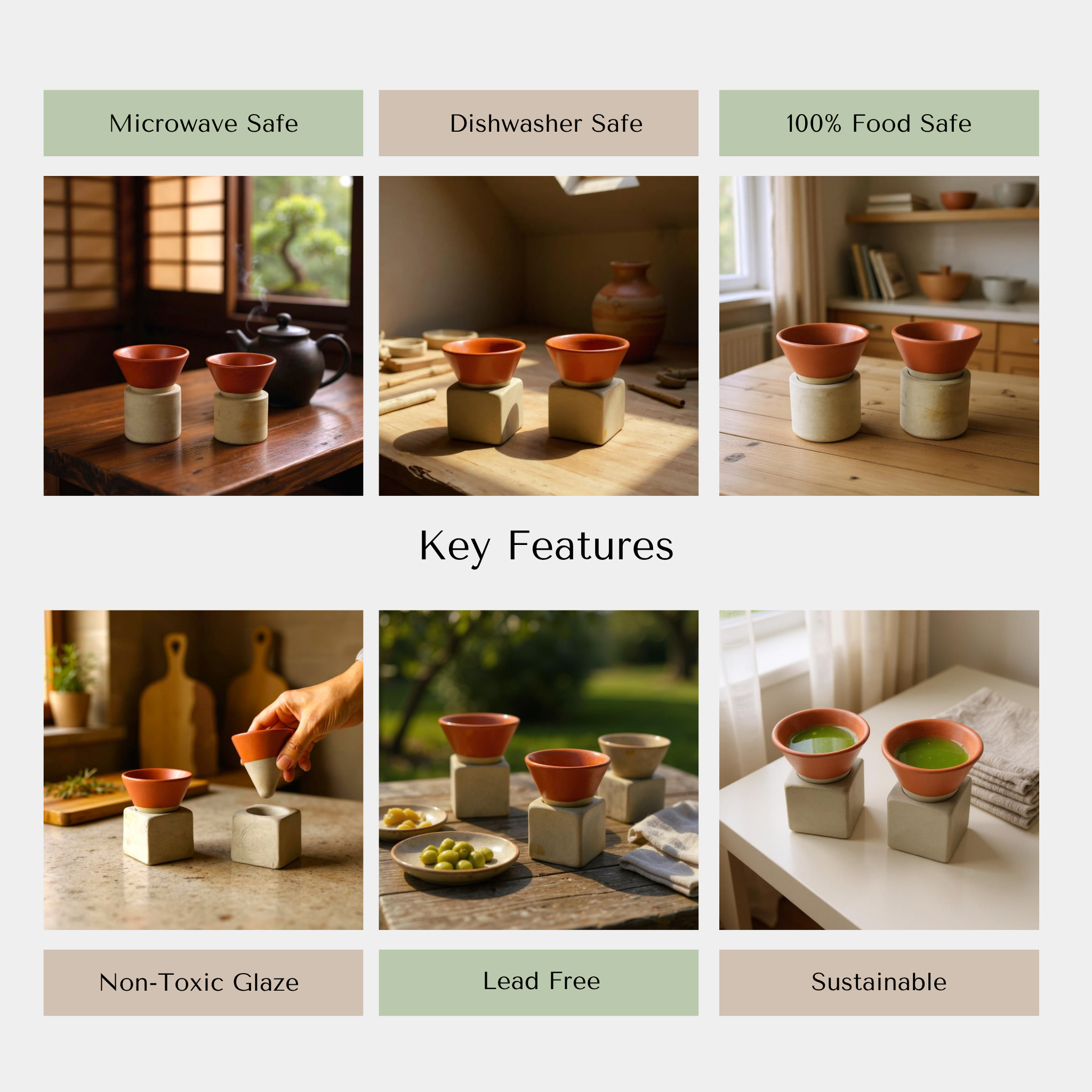 Terracotta Conical Espresso Set (Set of 2)