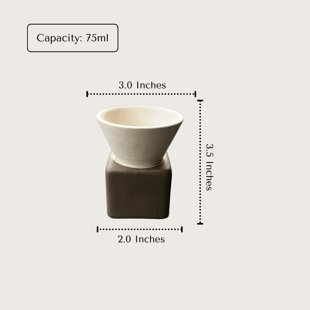 Ivory Conical Espresso Set (Set of 2)
