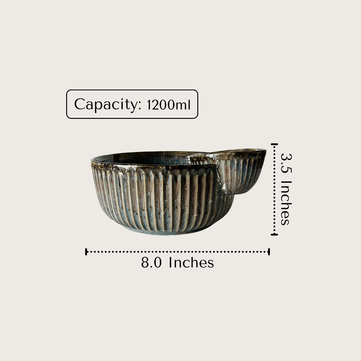 Pebble Ridge Chip and Dip Bowl