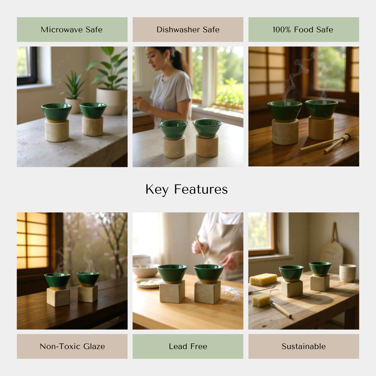 Pine Conical Espresso Set (Set of 2)