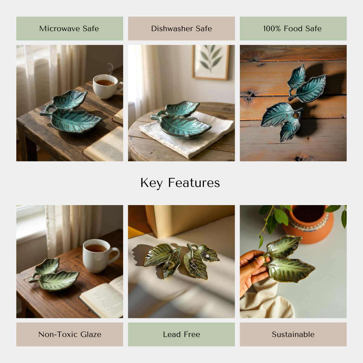 Double Leaf Mini Holder (Set of 2)