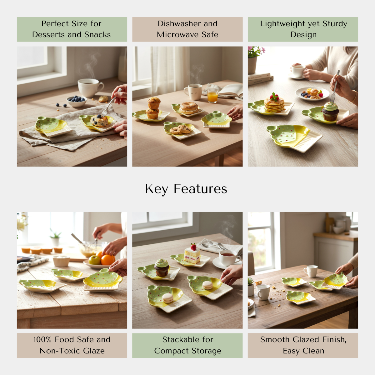 Cupcake Snack Plate (Set of 4)