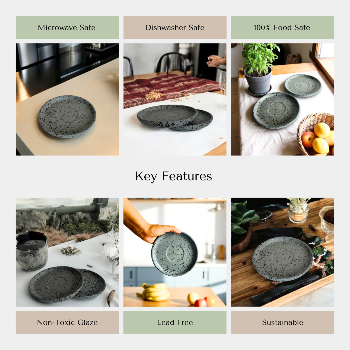 Quiet Dots Snack Plate (Set of 2)