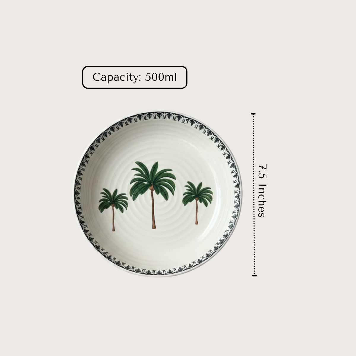 Palm Rice Bowl (Set of 2)