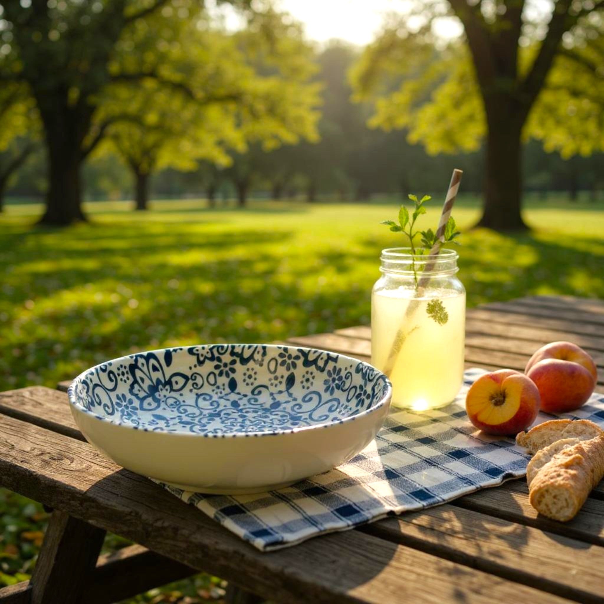 Blue Petal Rice Bowl (Set of 2)