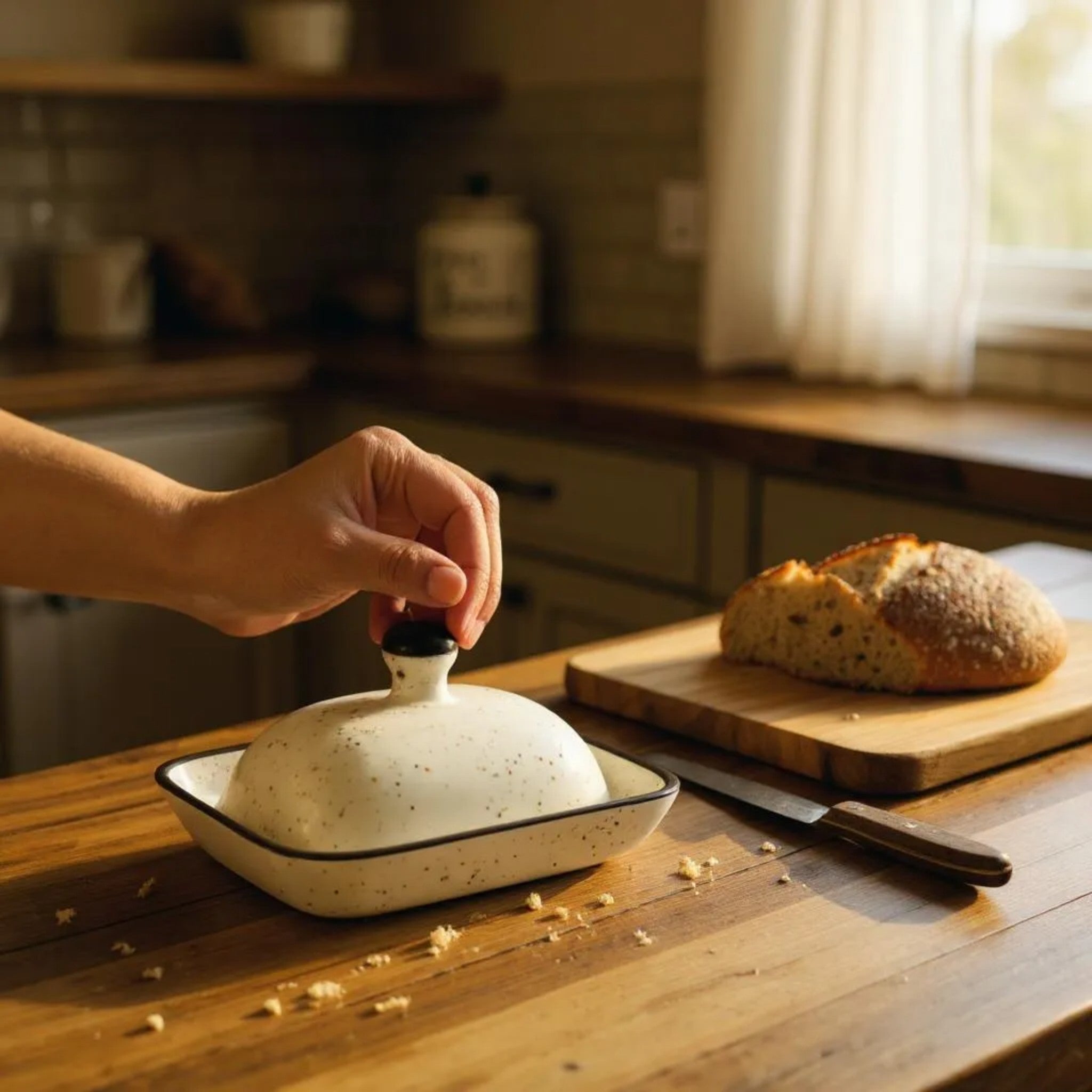 Monochrome Harmony Butter Dish