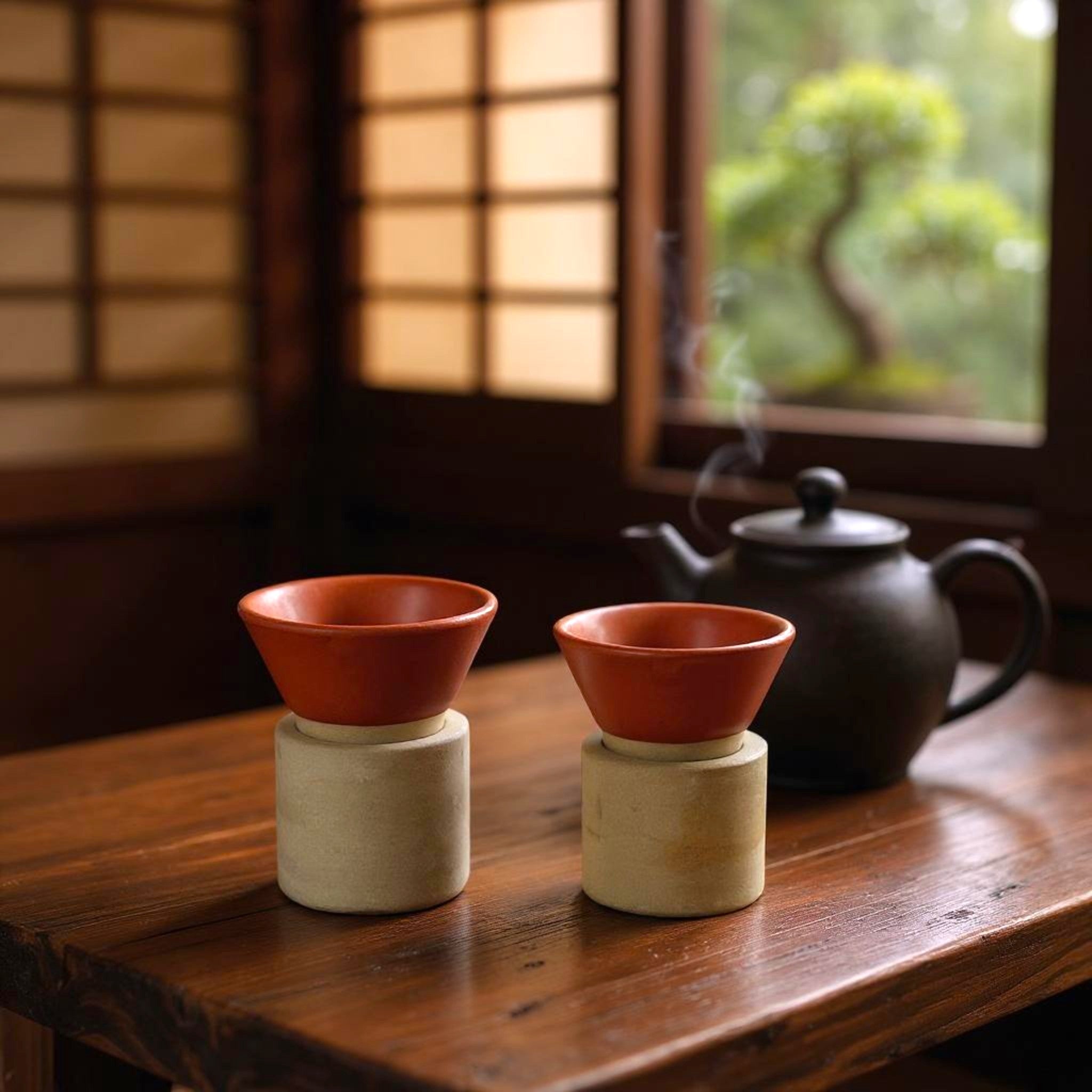Terracotta Conical Espresso Set (Set of 2)