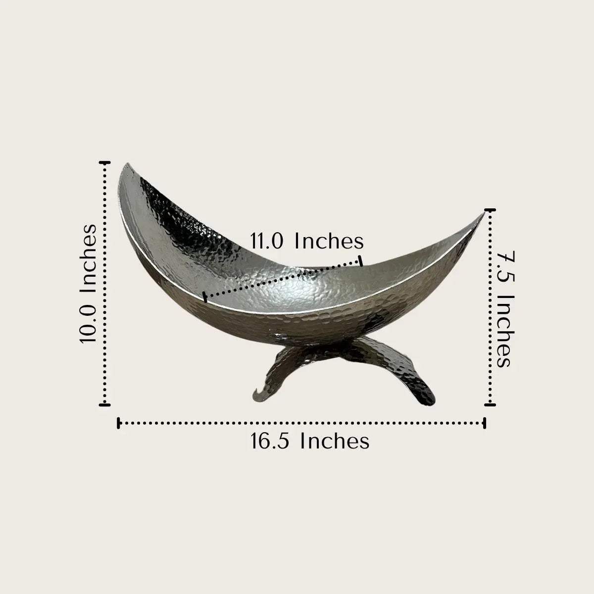 Crescent Harmony large size aluminium bowl with lightweight, durable construction.