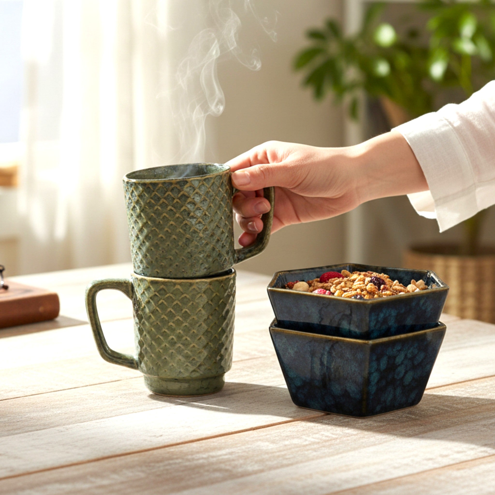 Azure Wave Snack Set (Set of 2)