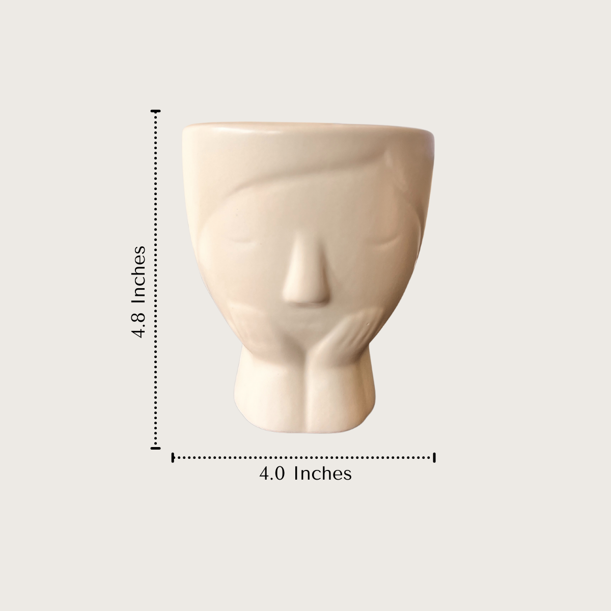 Daydream Planter size; 4.0-inch diameter mini pots—ideal for baby succulents, air plants, or cacti.