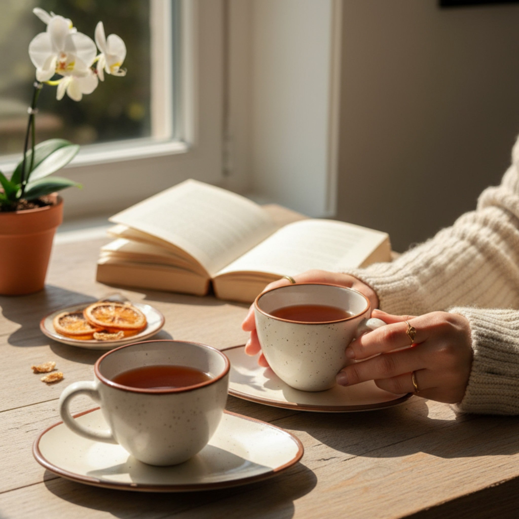 Almond and Ivory Espresso Set (Set of 2)