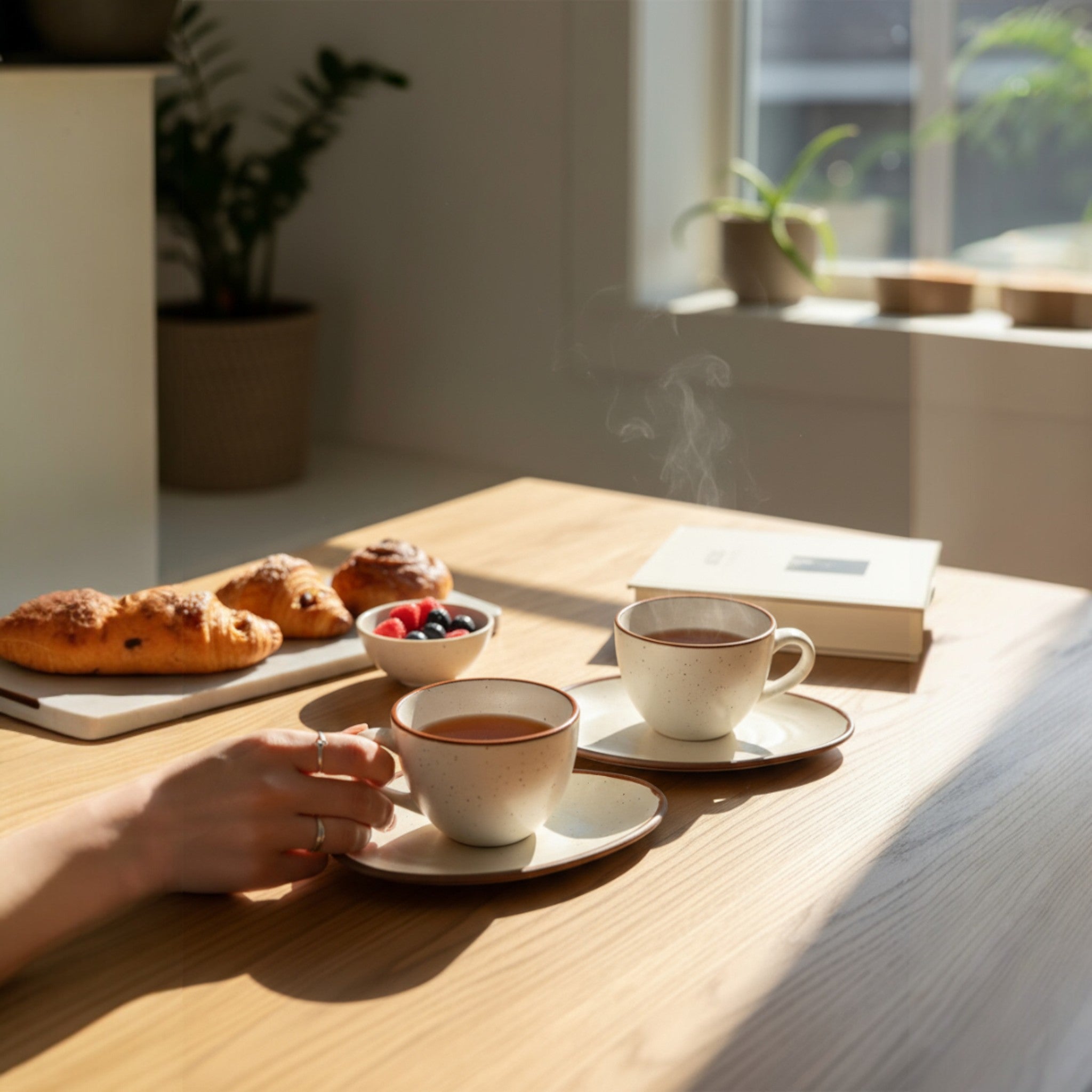 Almond and Ivory Espresso Set (Set of 2)