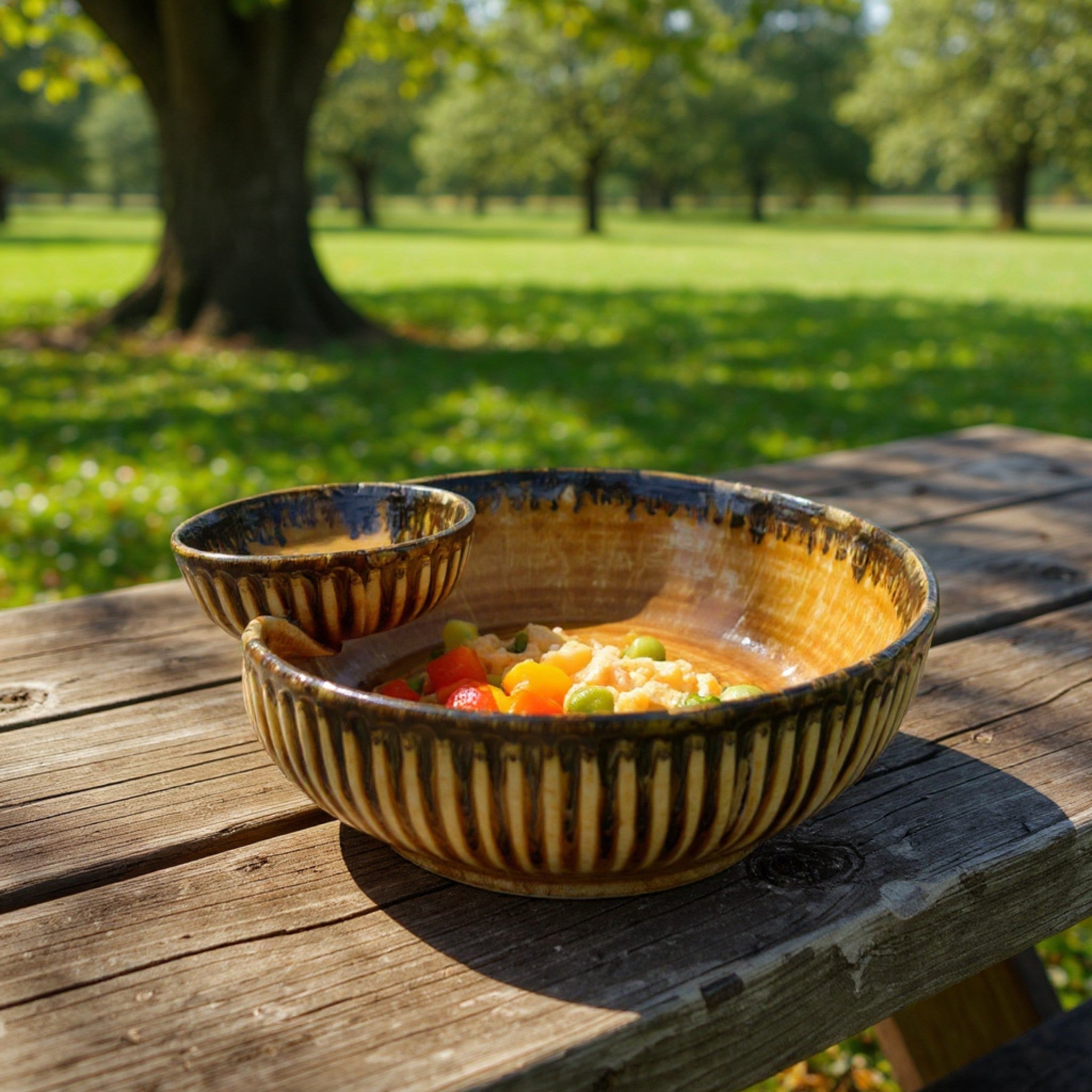 Sandstone Chip and Dip Bowl
