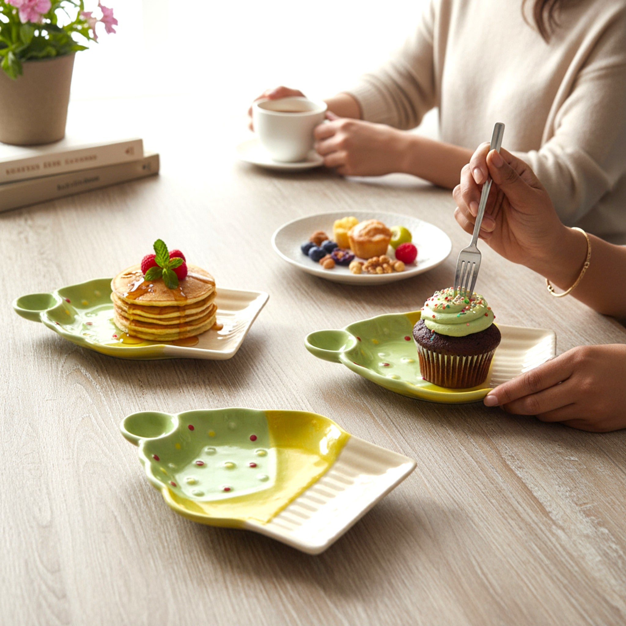 Cupcake Snack Plate (Set of 4)