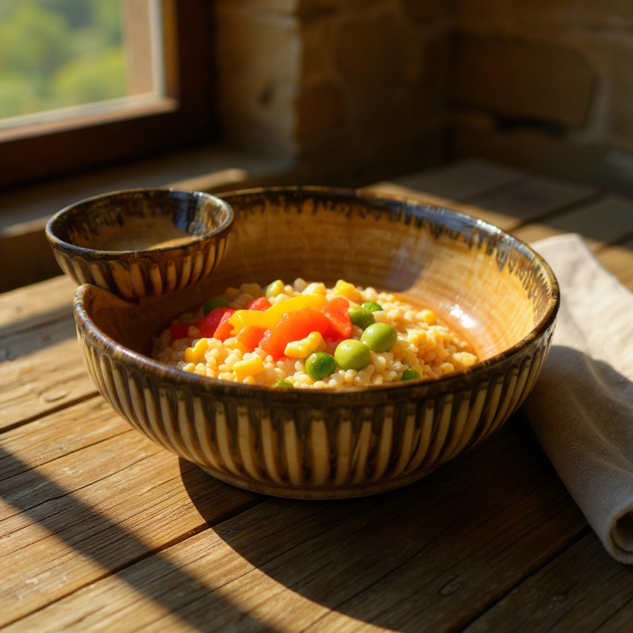 Sandstone Chip and Dip Bowl