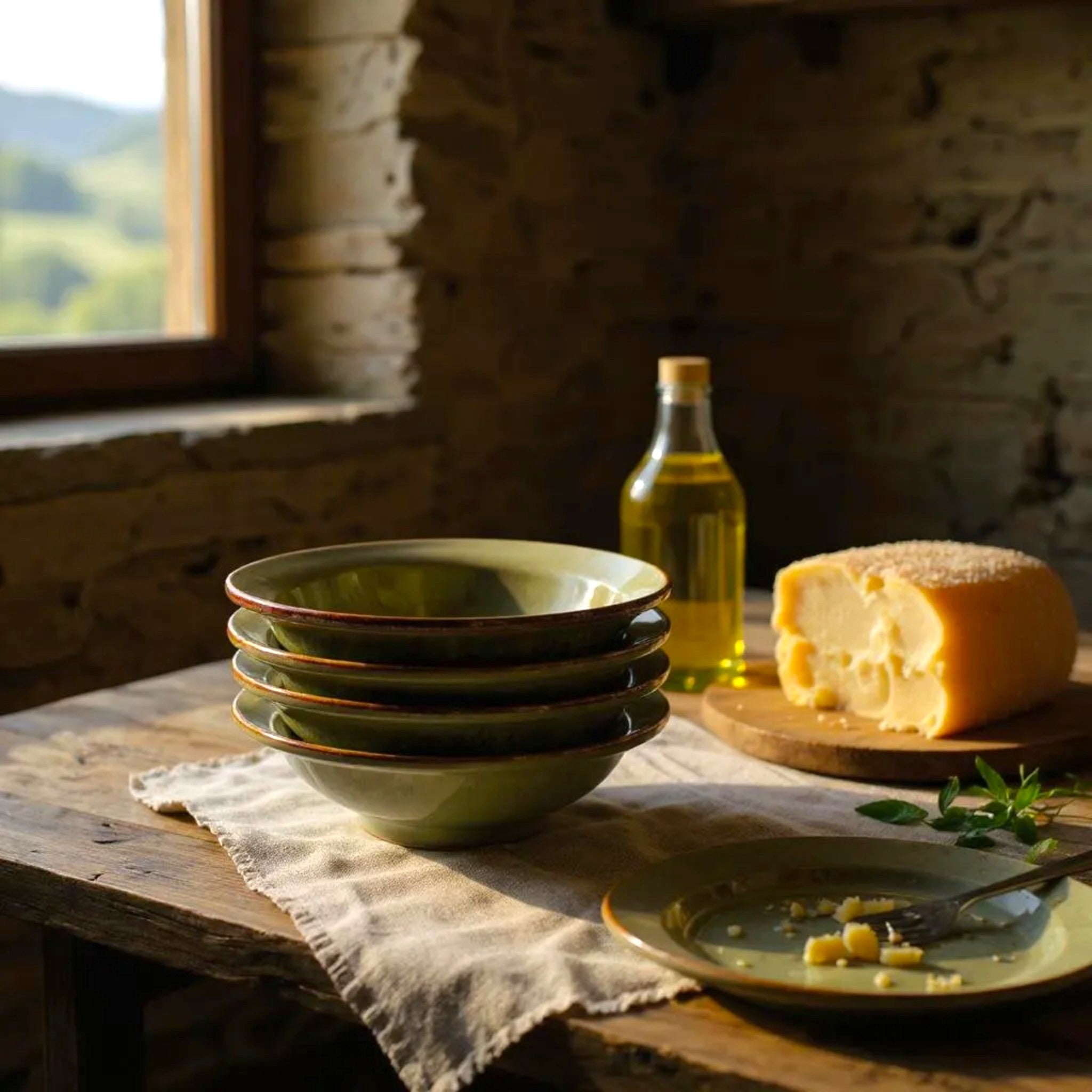 Olive Breeze Noodle Plate (Set of 2)