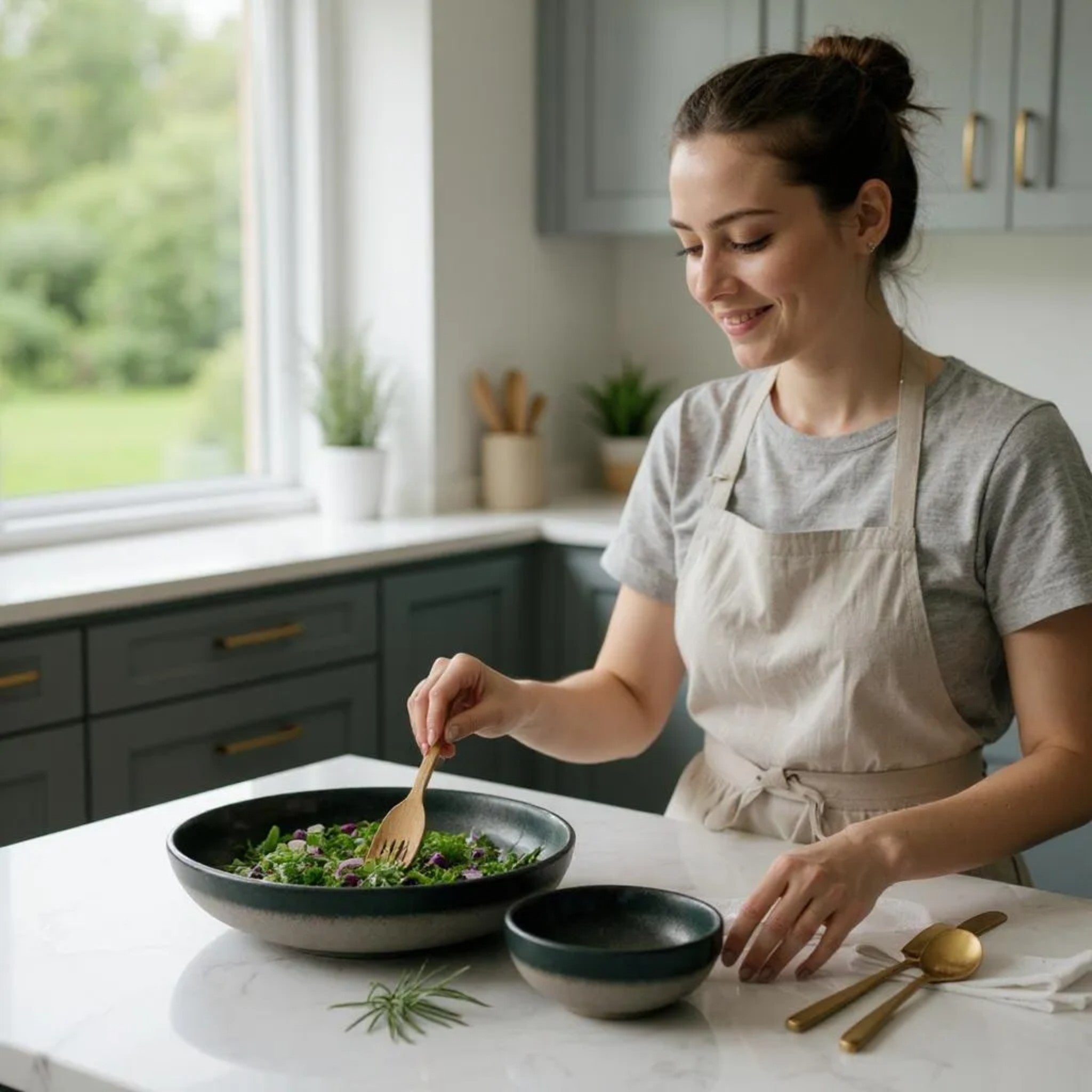 Charcoal Cascade Salad Set