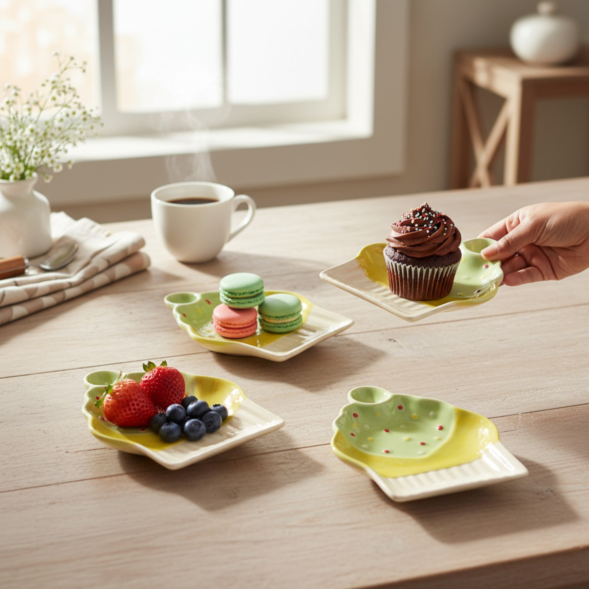 Cupcake Snack Plate (Set of 4)