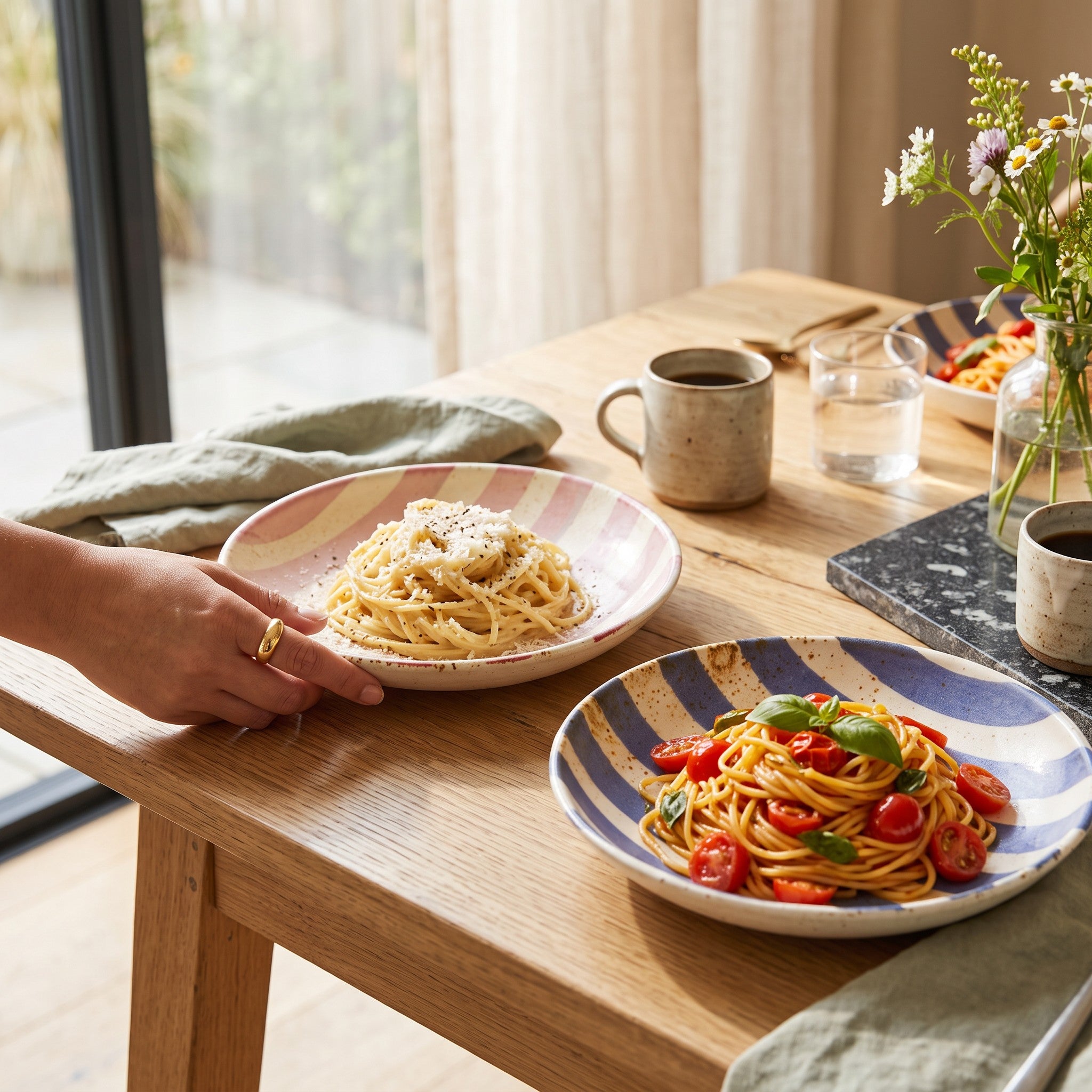 His & Her Pasta Plate (Set of 2)