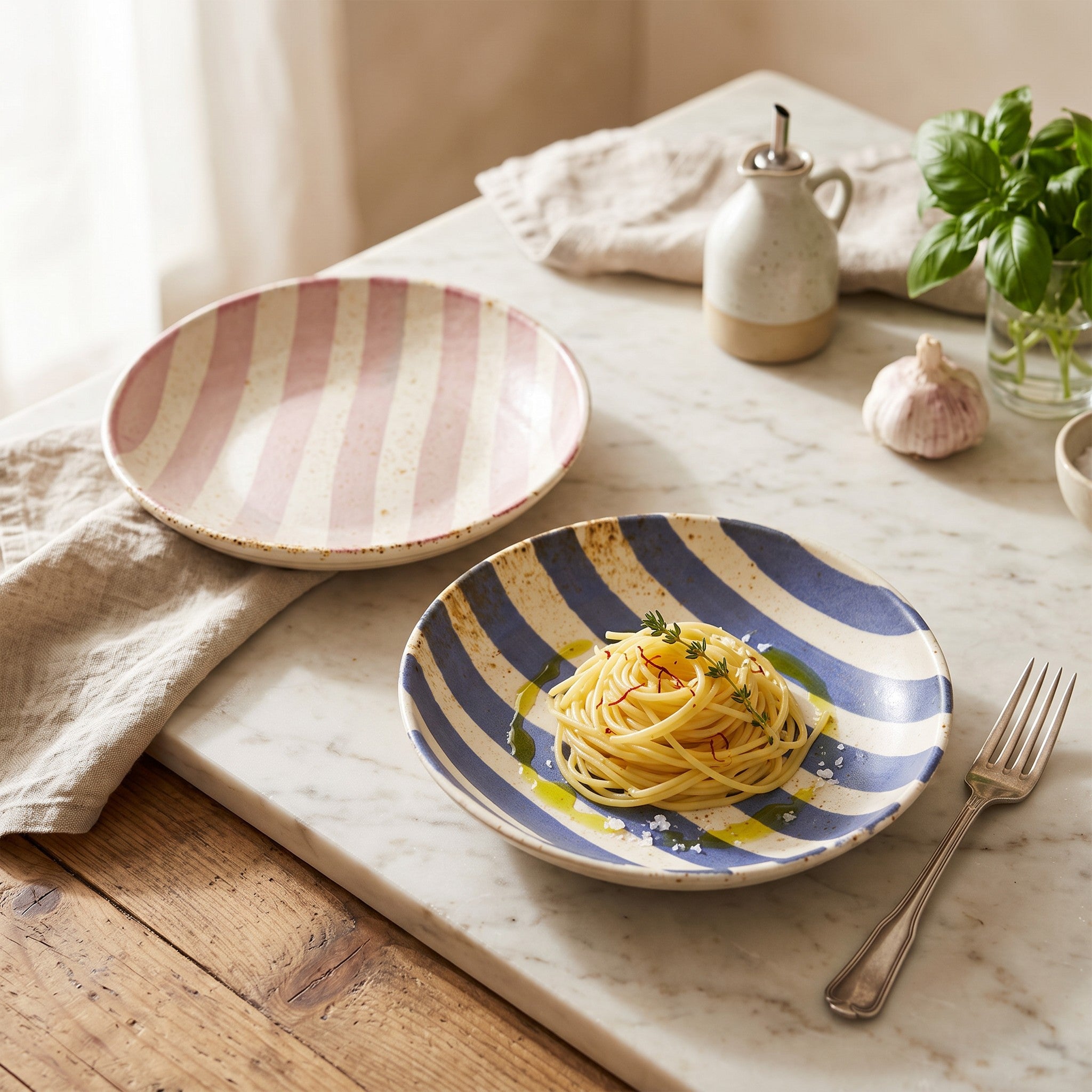 His & Her Pasta Plate (Set of 2)