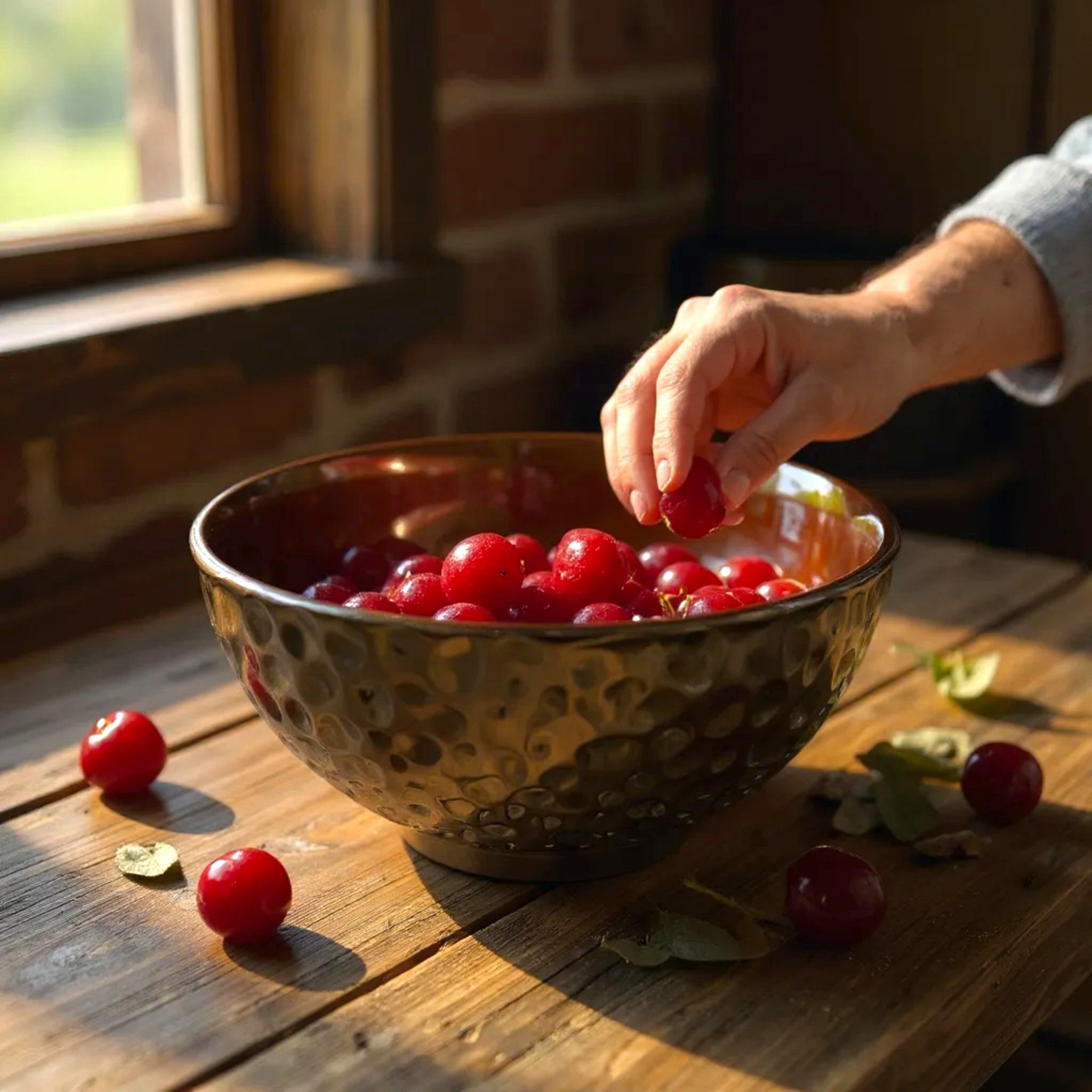 Copper Ember Serving Bowl
