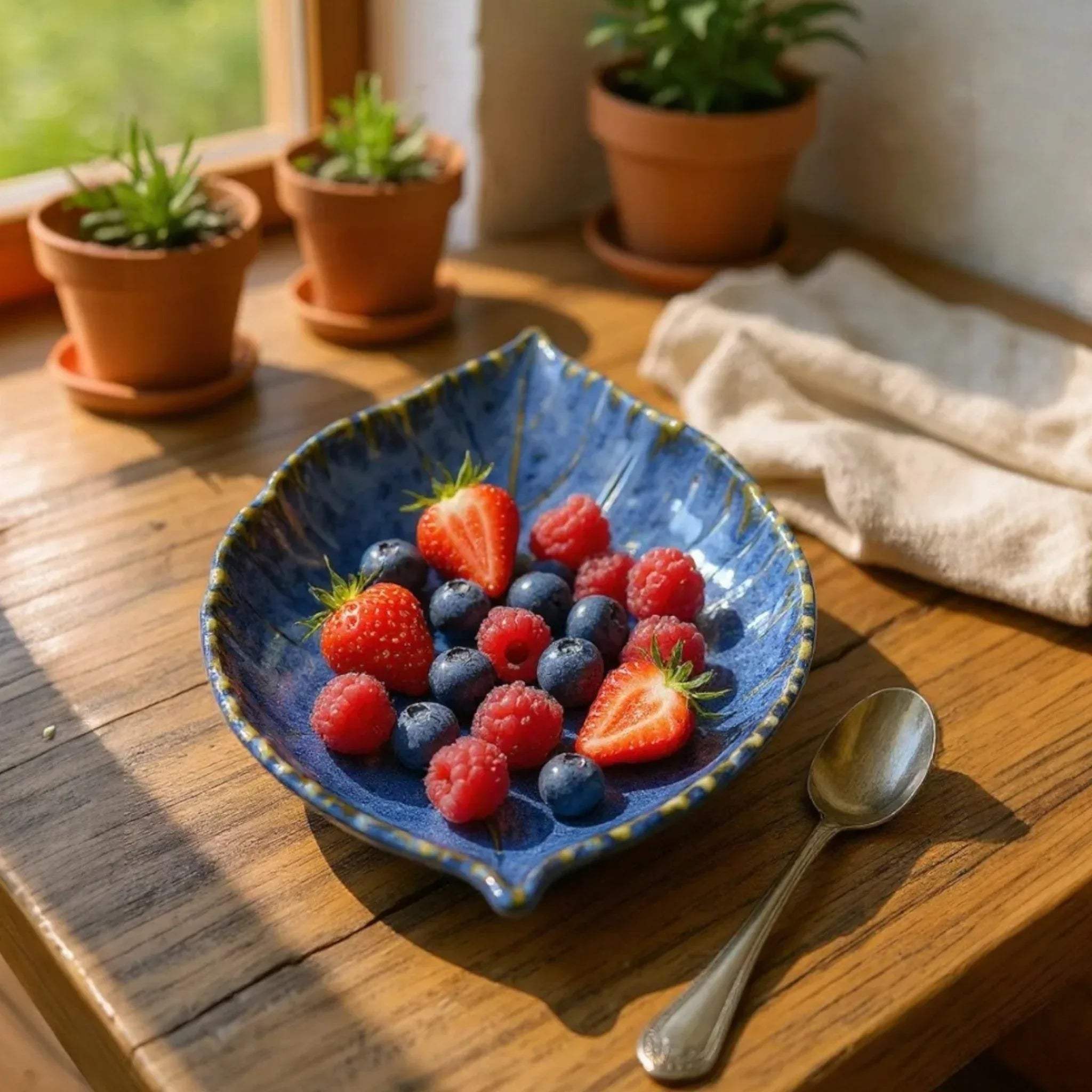 Leaf of Serenity with berries; Pinterest-worthy garden party and aesthetic outdoor hosting style.