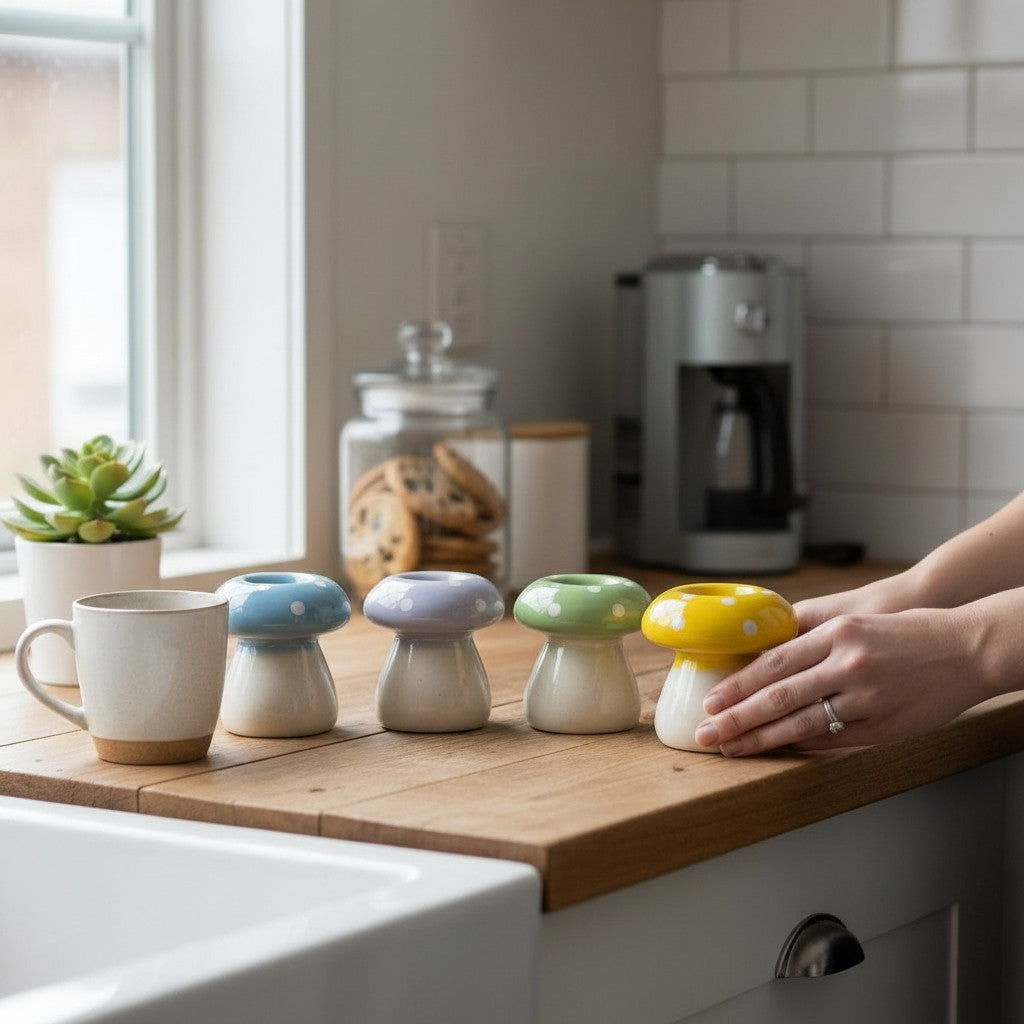 Twilight Toadstool Candle Stand (Set of 4)