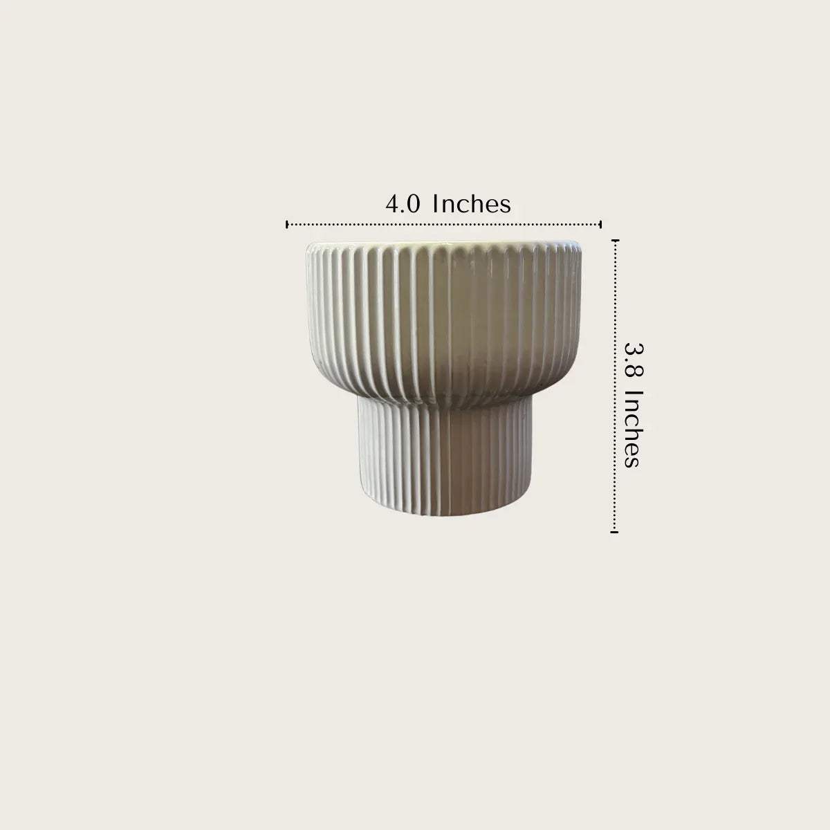 Martini Planter specs; 3.8" height x 4.0" diameter, durable handcrafted ceramic with elevated pedestal base.