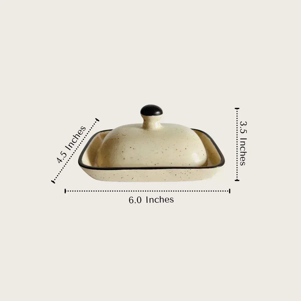 6.0 inches length butter dish with 100-200gms storage.