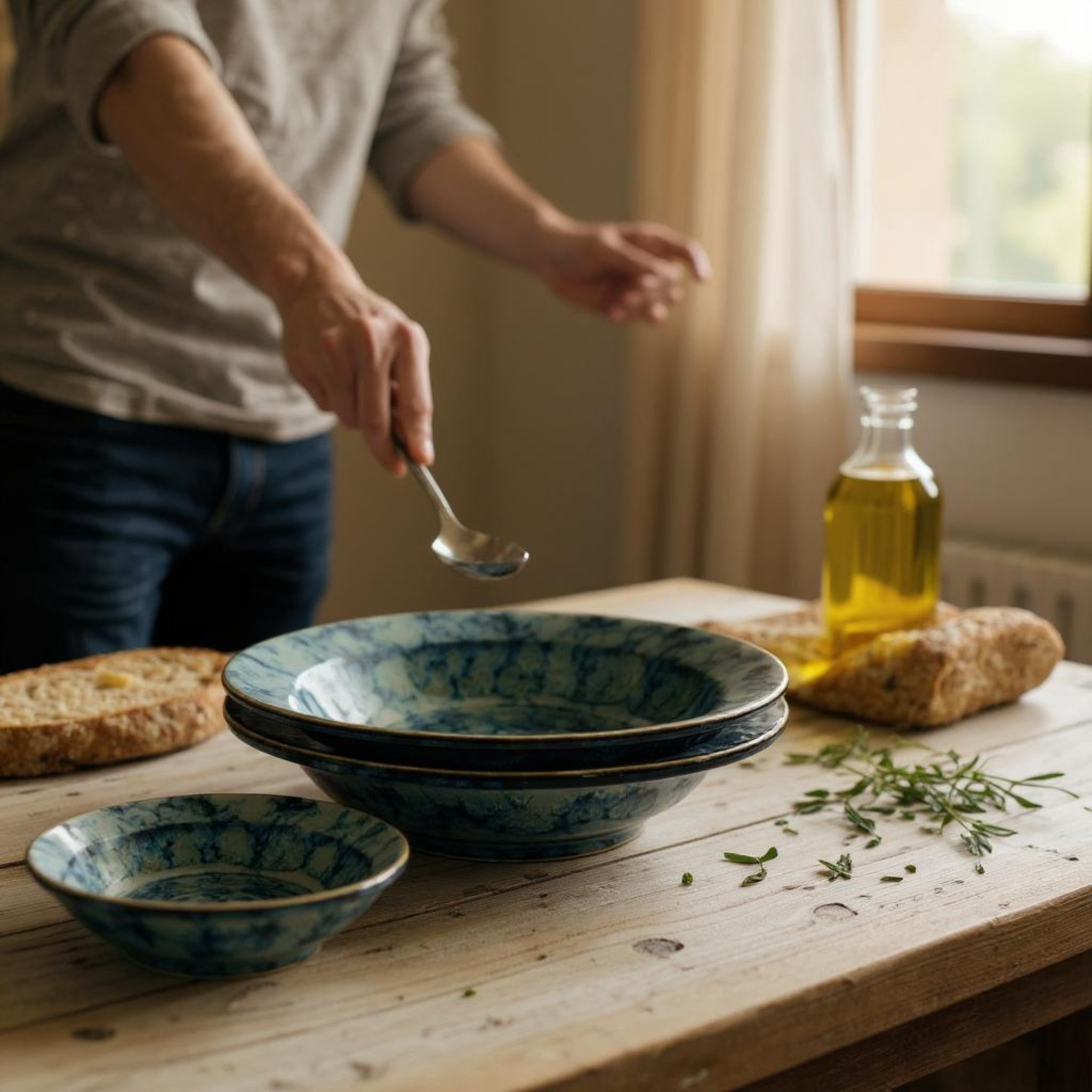 Azure Wave Pasta Plate (Set of 2)