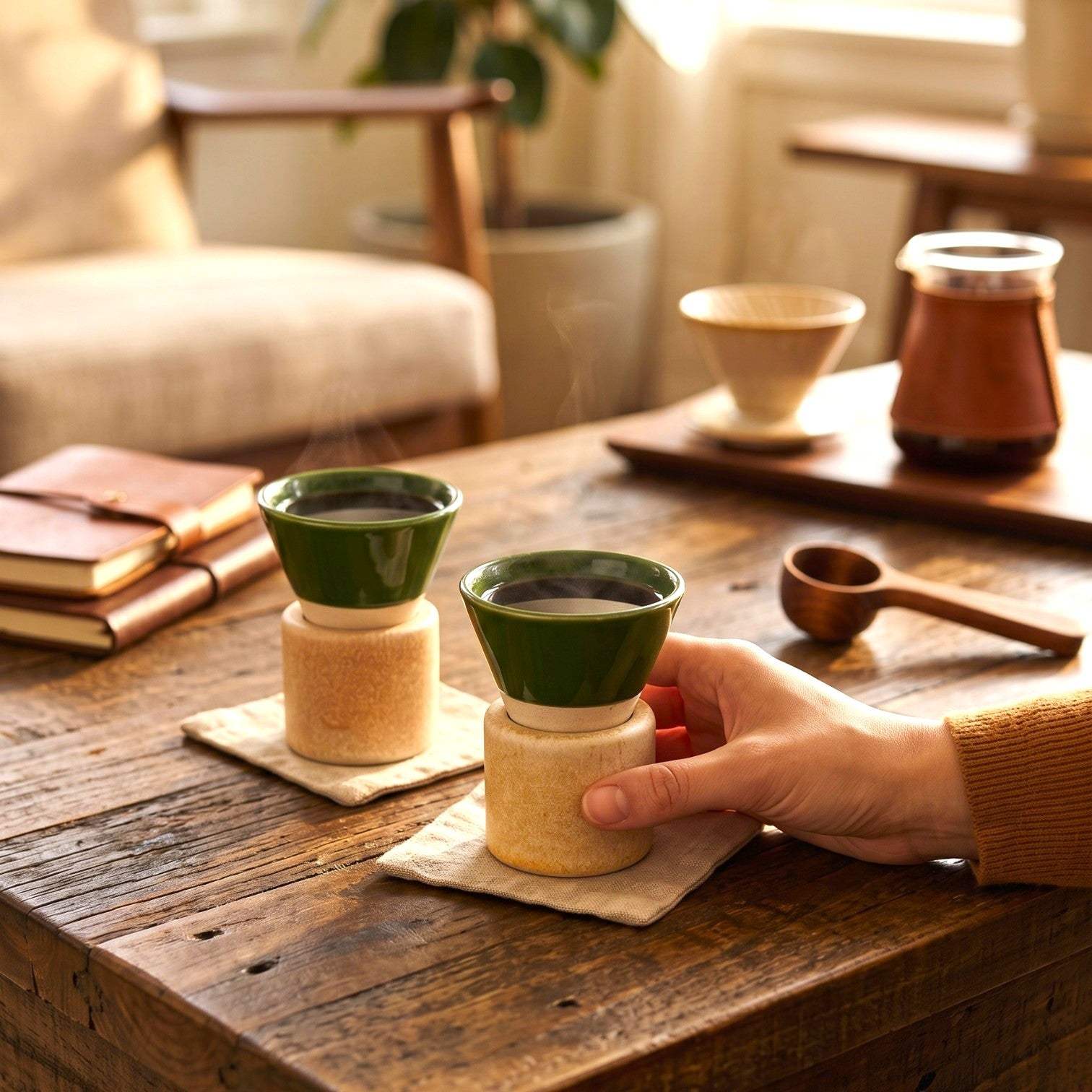 Pine Conical Espresso Set (Set of 2)