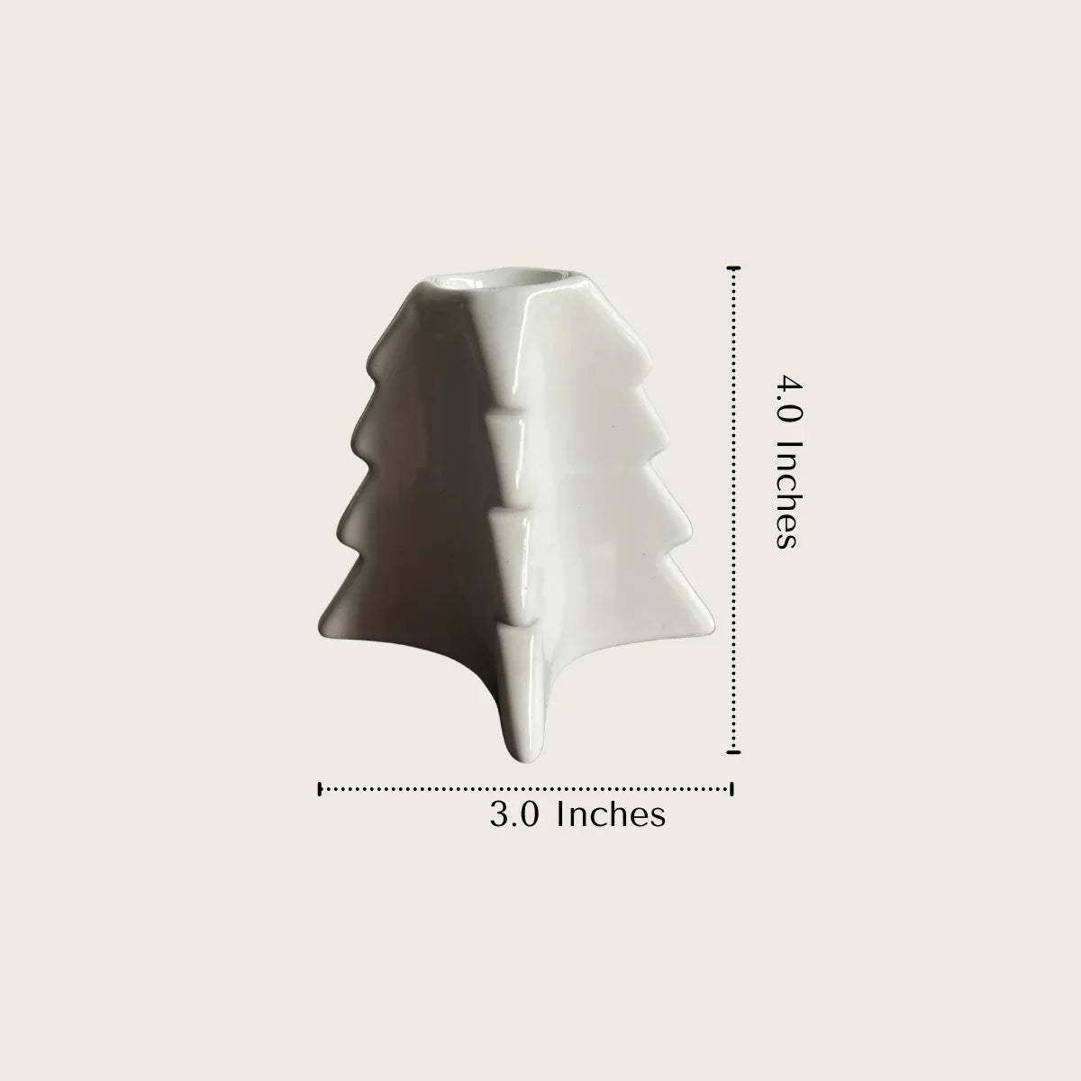 4 inch stand height; standard taper candle fit designed for secure placement and balanced tabletop display.