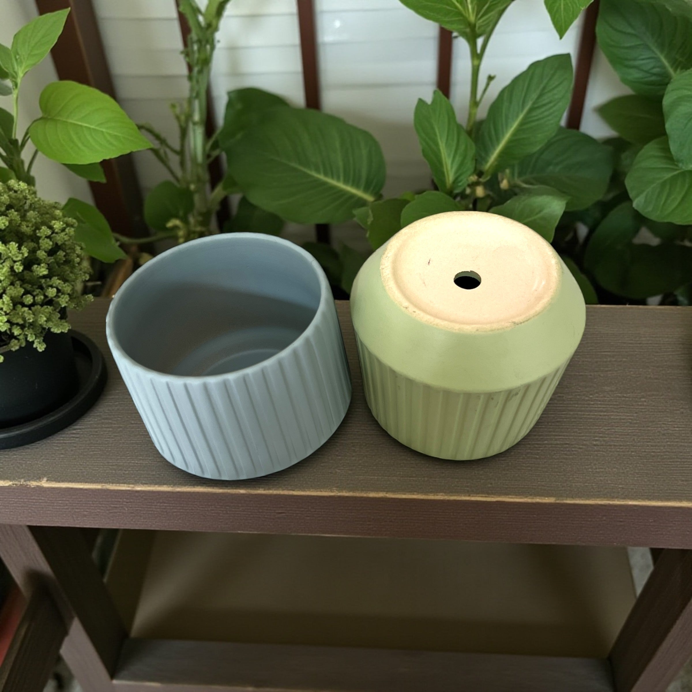 Clay & Green Planters (Set of 2)
