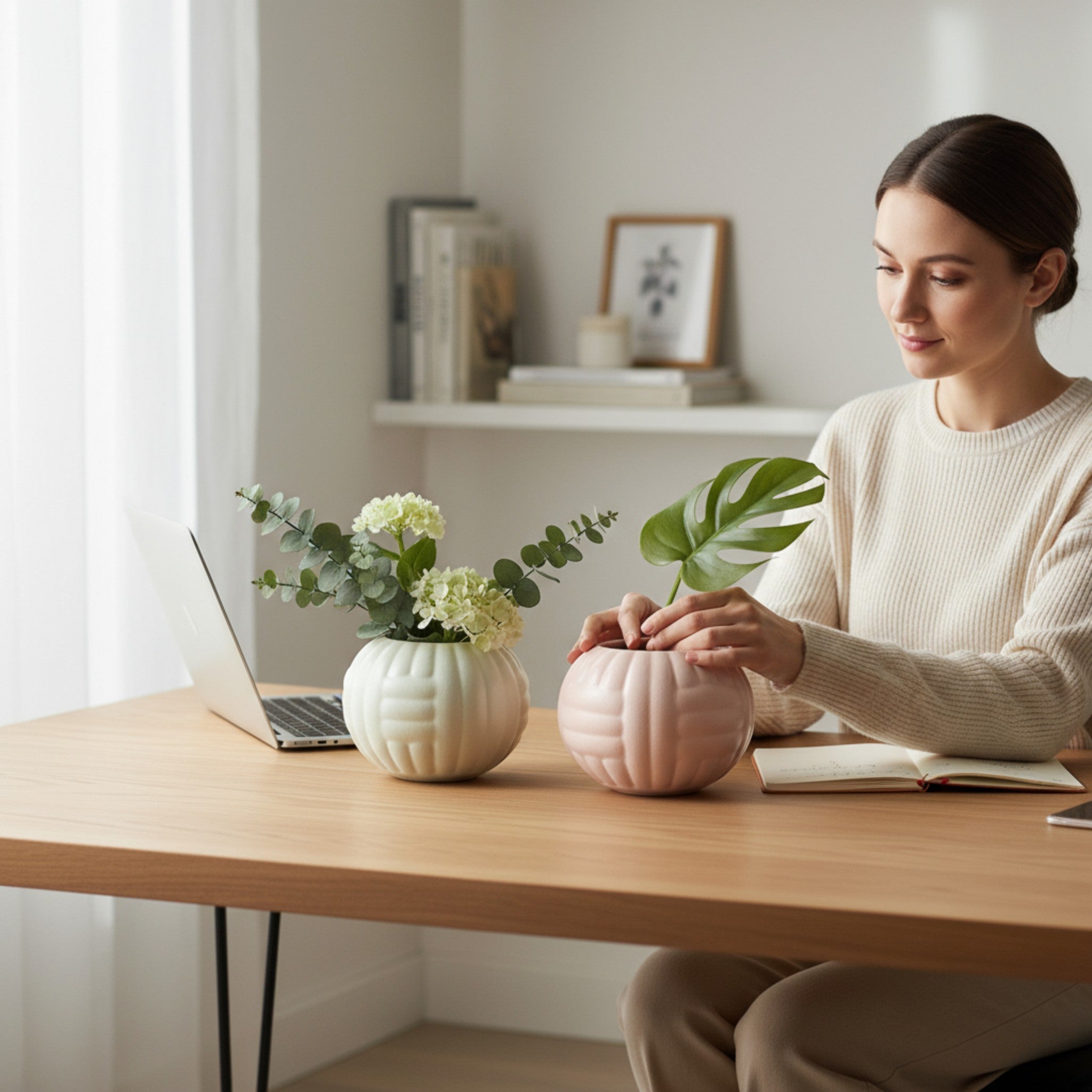 Pastel Pebble Planters (Set of 2)