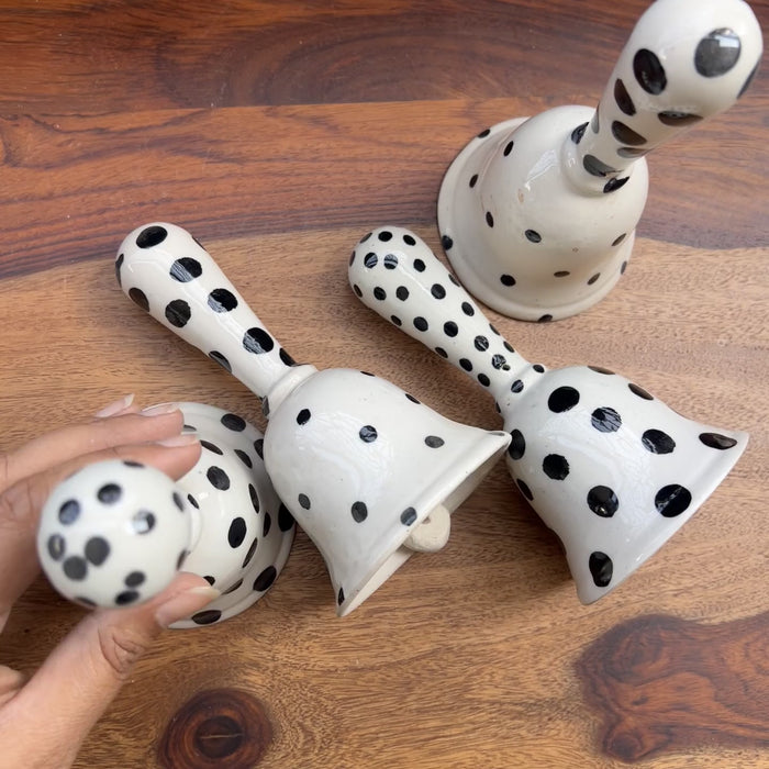 Product video of ceramic bells which ring.
