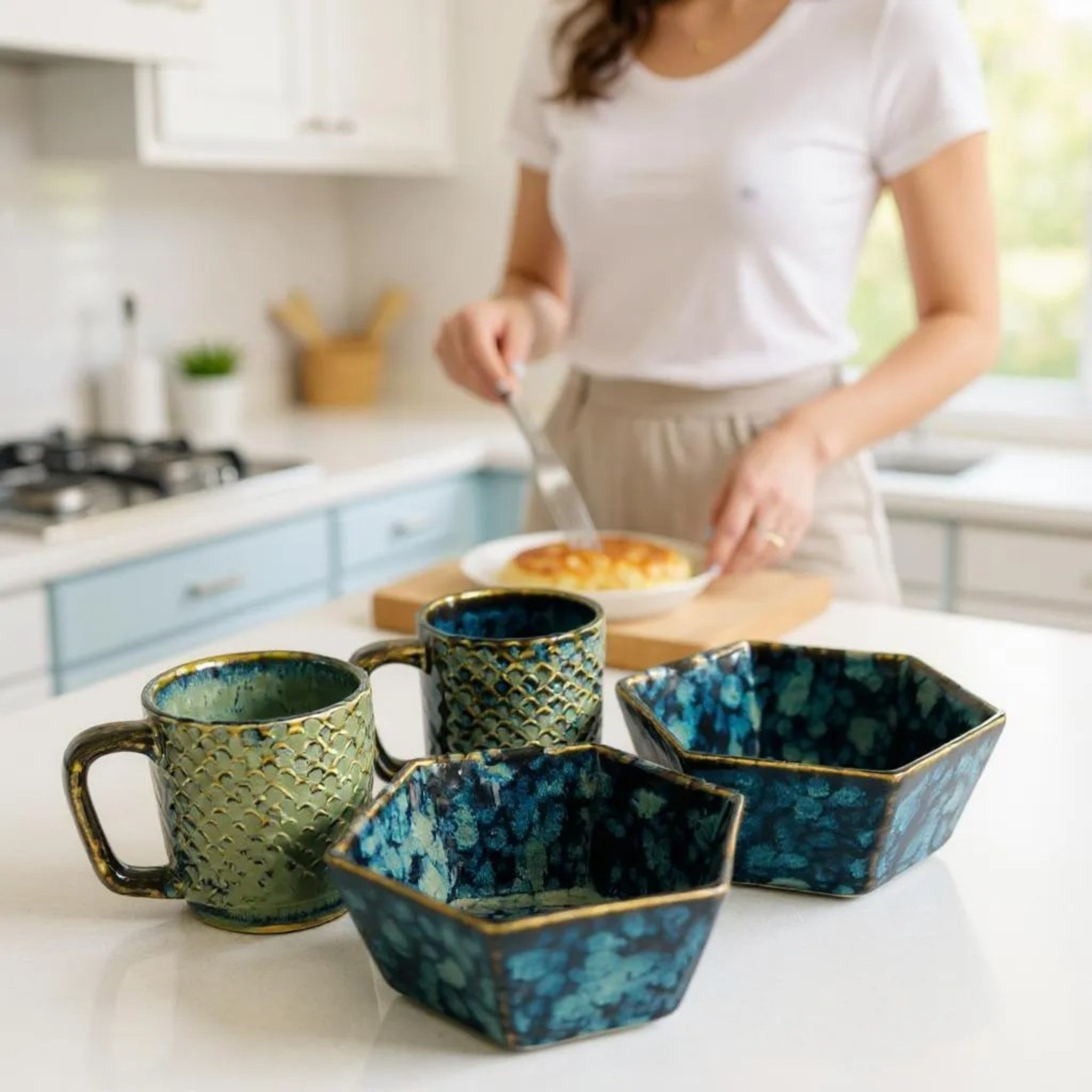 Azure Wave Snack Set (Set of 2)