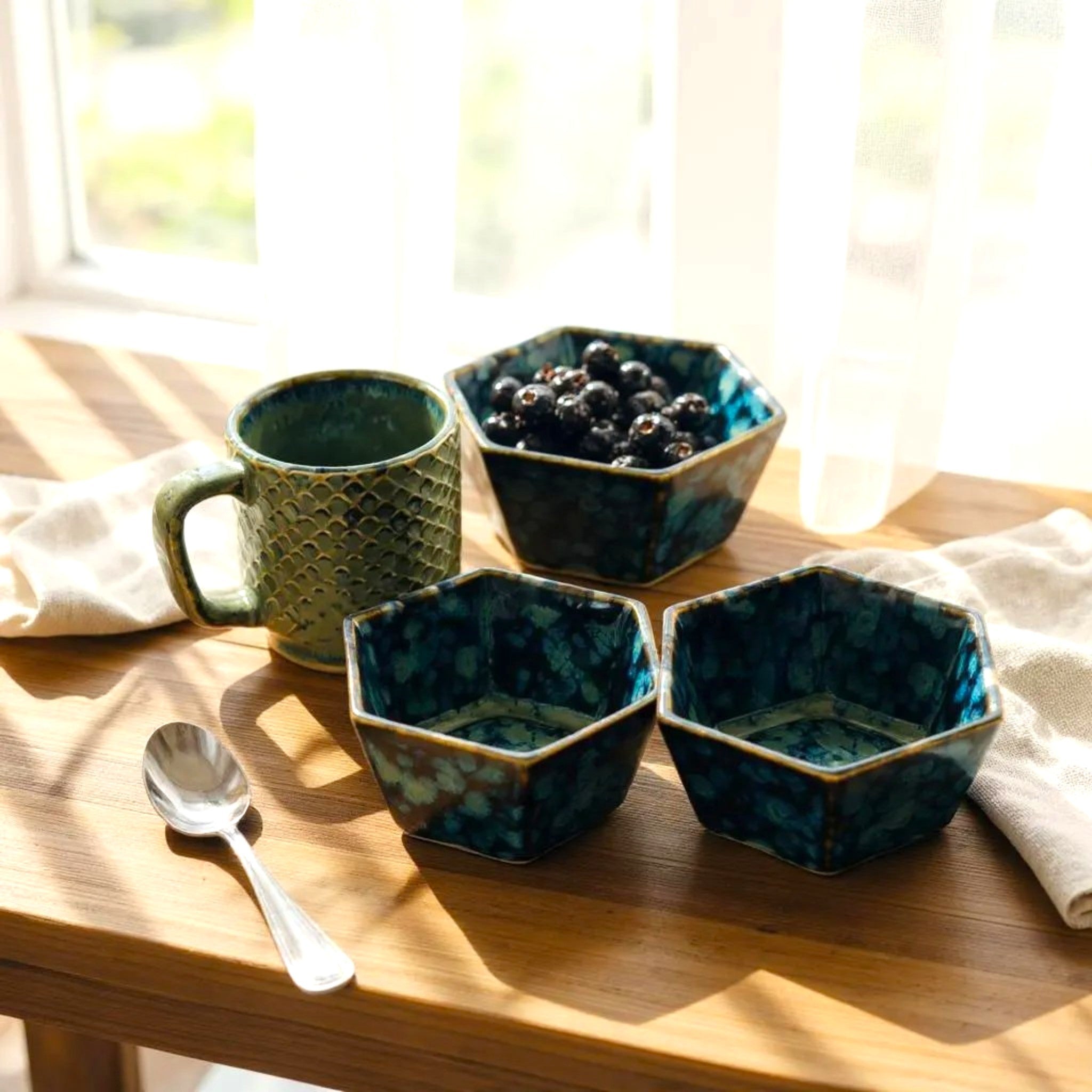 Azure Wave Snack Set (Set of 2)