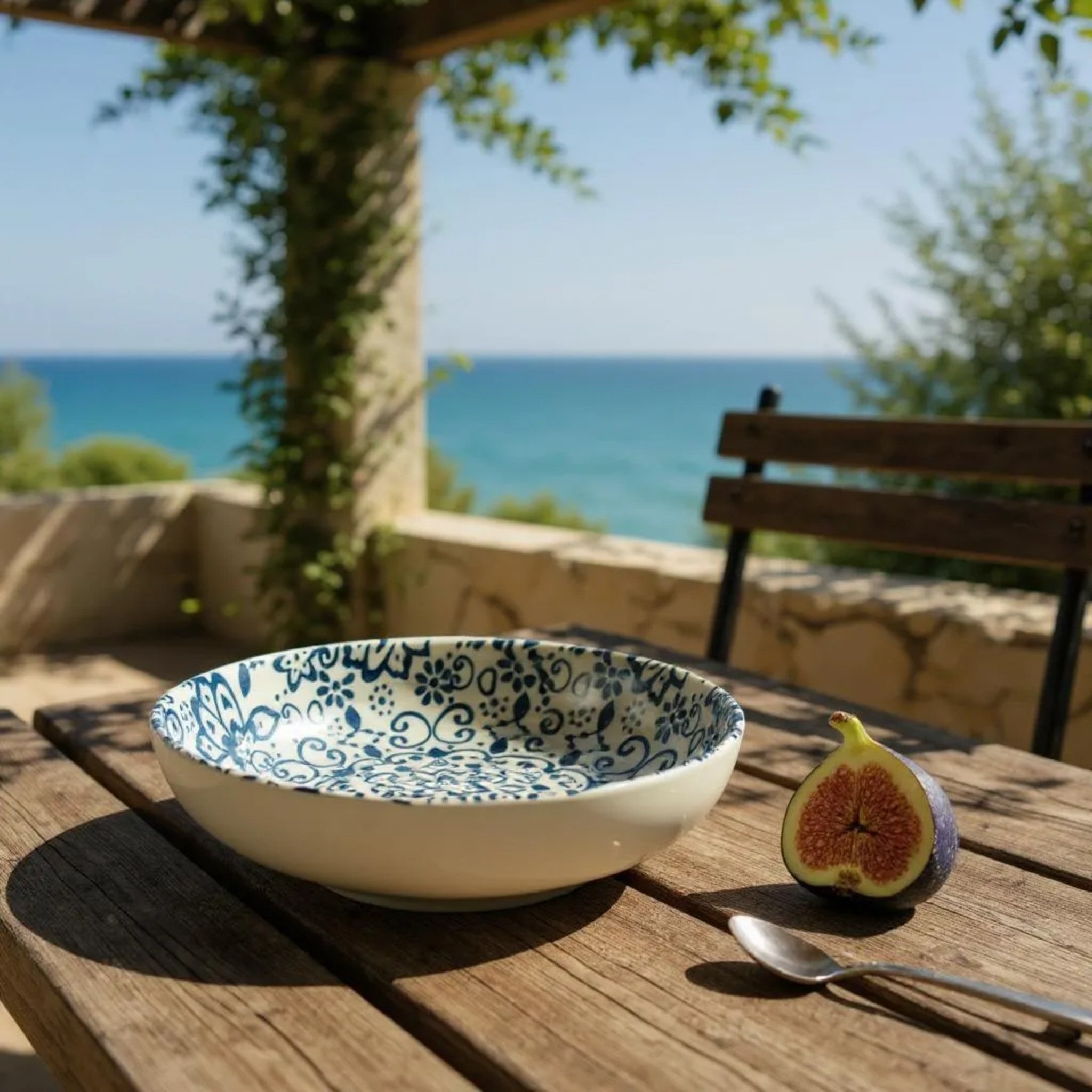 Blue Petal Rice Bowl (Set of 2)