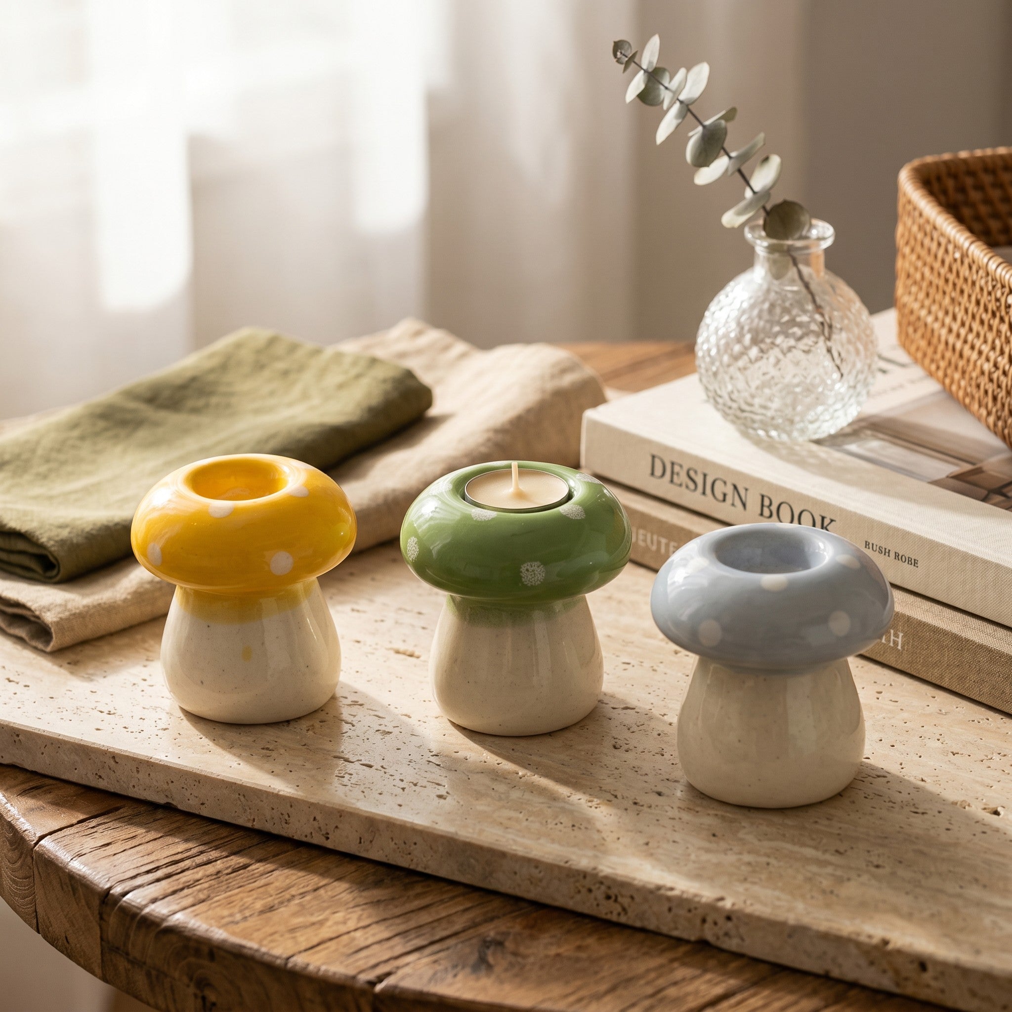 Twilight Toadstool Candle Stand (Set of 3)