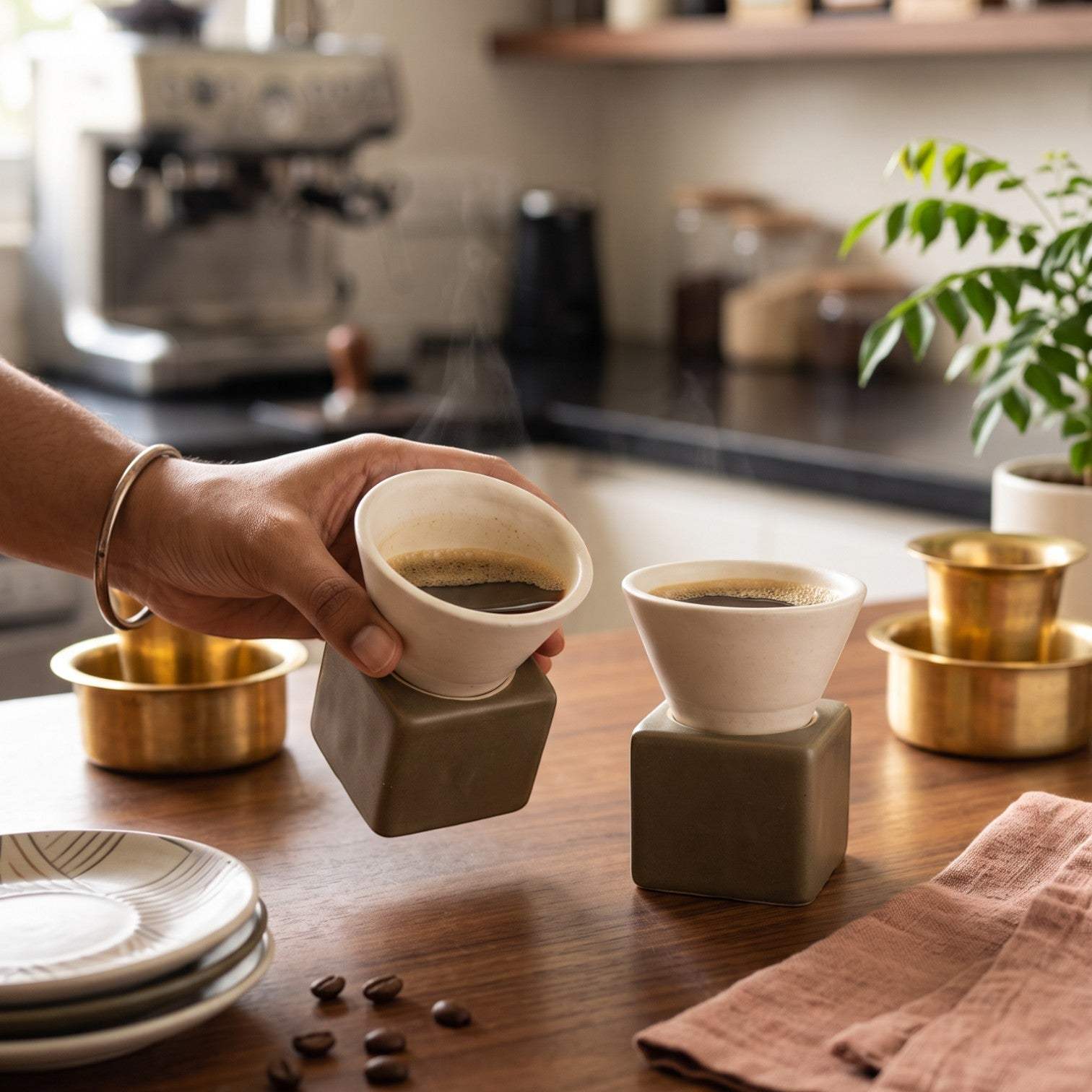 Ivory Conical Espresso Set (Set of 2)